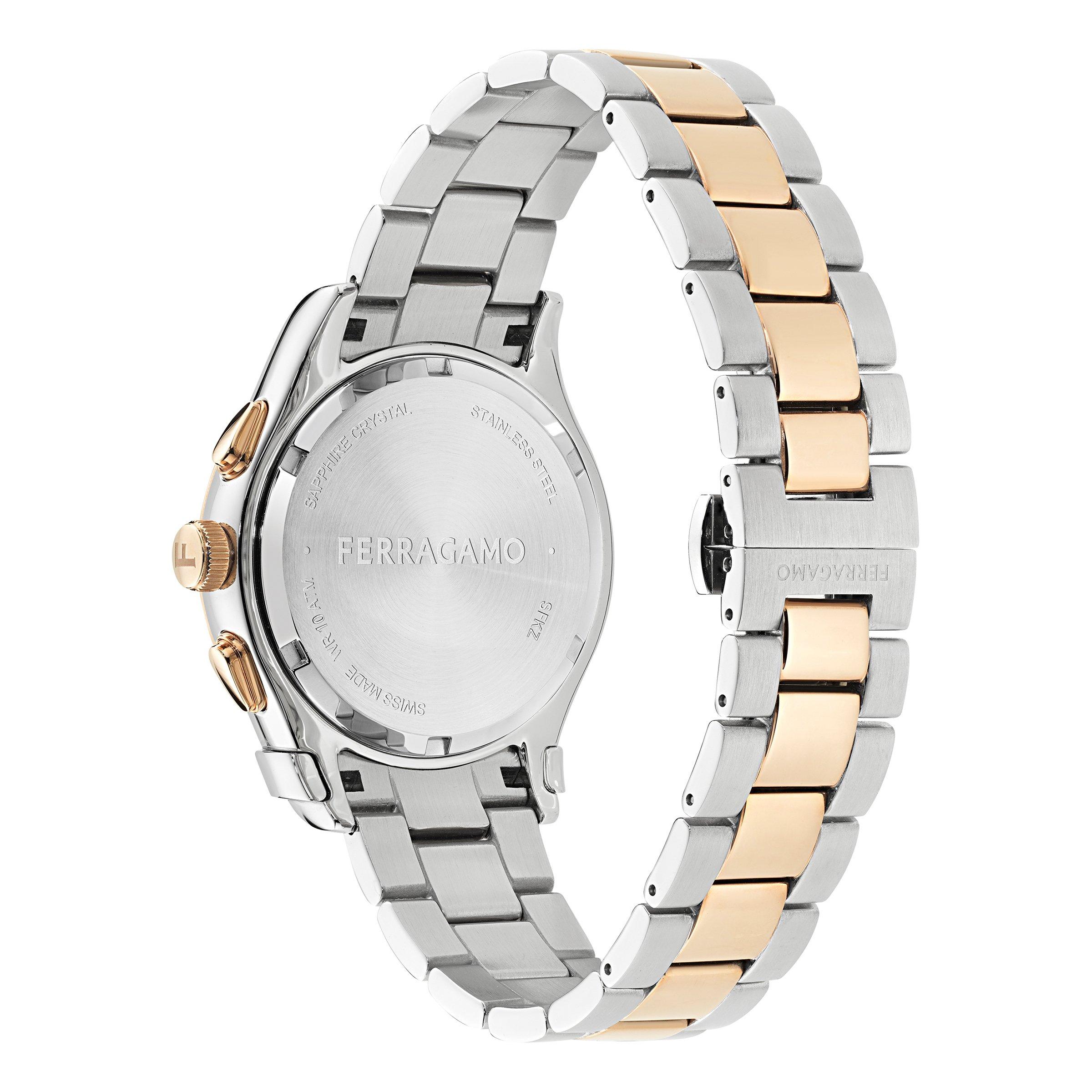 Grey/Two Tone - Ferragamo - Men's F-80 GMT Analogue Quartz Watch - 3