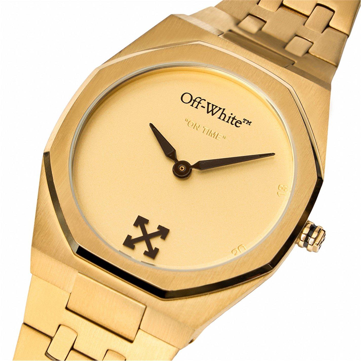 Champagne Gold - Off White - Men's On Time Analogue Quartz Watch - 2