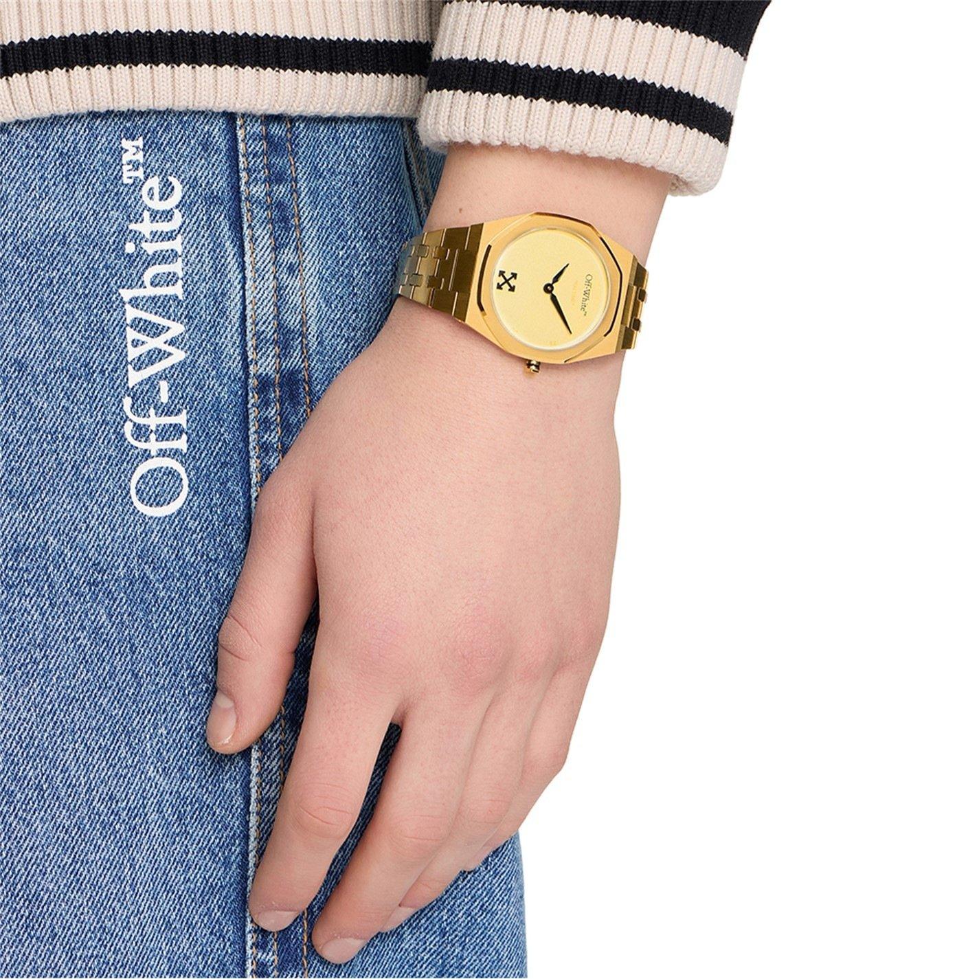 Champagne Gold - Off White - Men's On Time Analogue Quartz Watch - 5