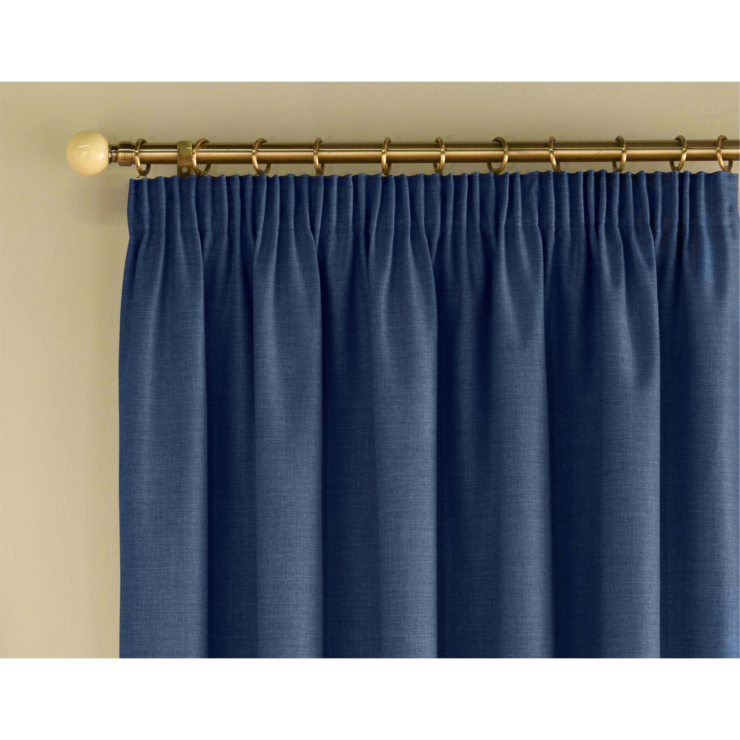 Navy - Enhanced Living - Harvard 100% Blackout Thermal Tape Top Curtain - 2