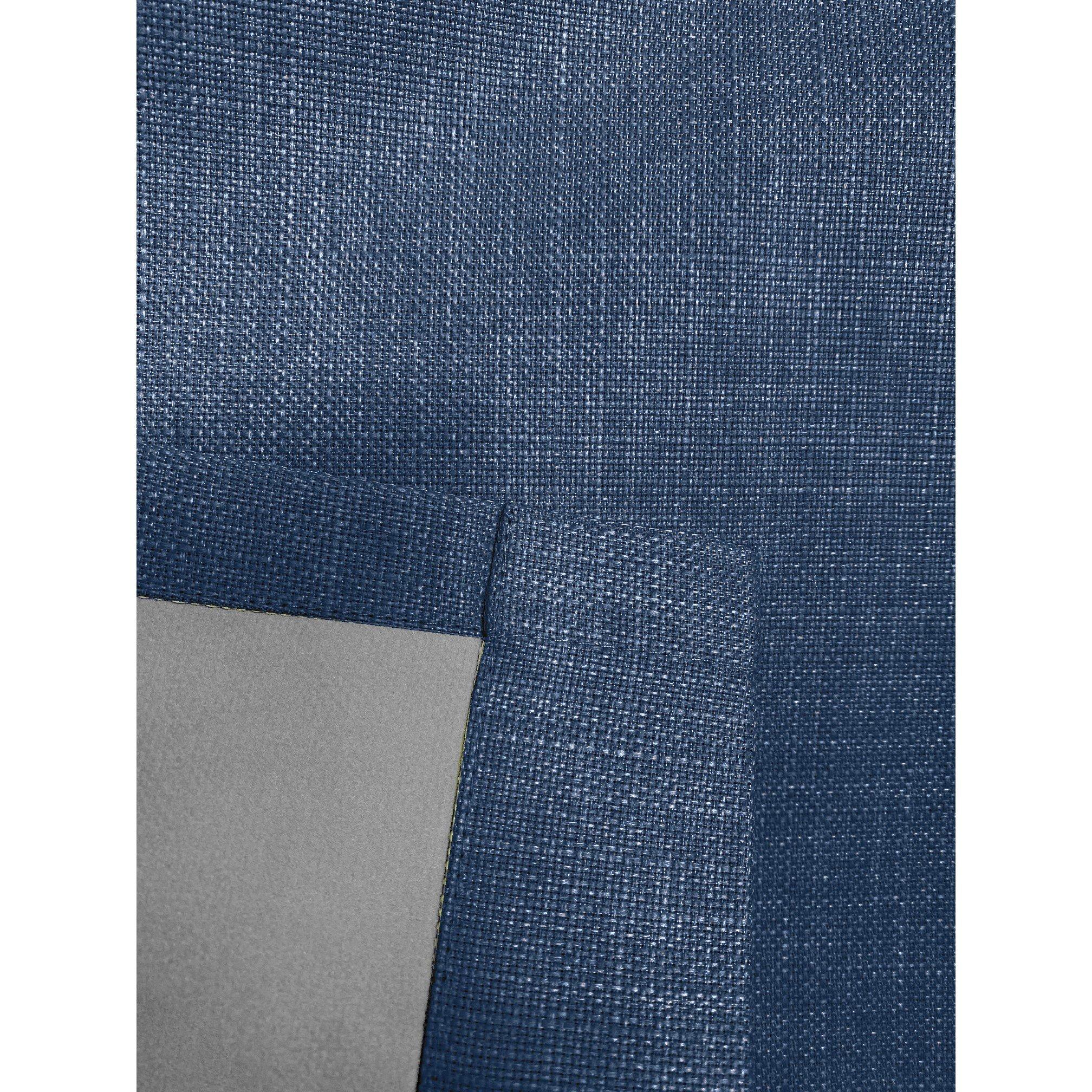 Navy - Enhanced Living - Harvard 100% Blackout Thermal Tape Top Curtain - 4