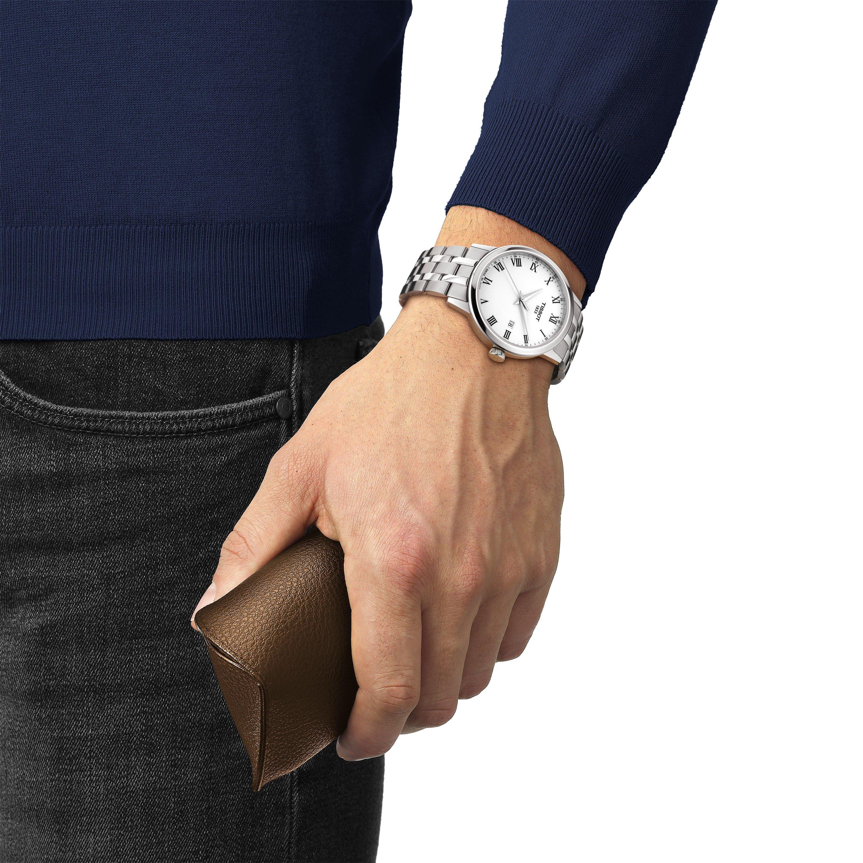 White/Steel - Tissot - Men's Classic Dream Analogue Quartz Watch - 2