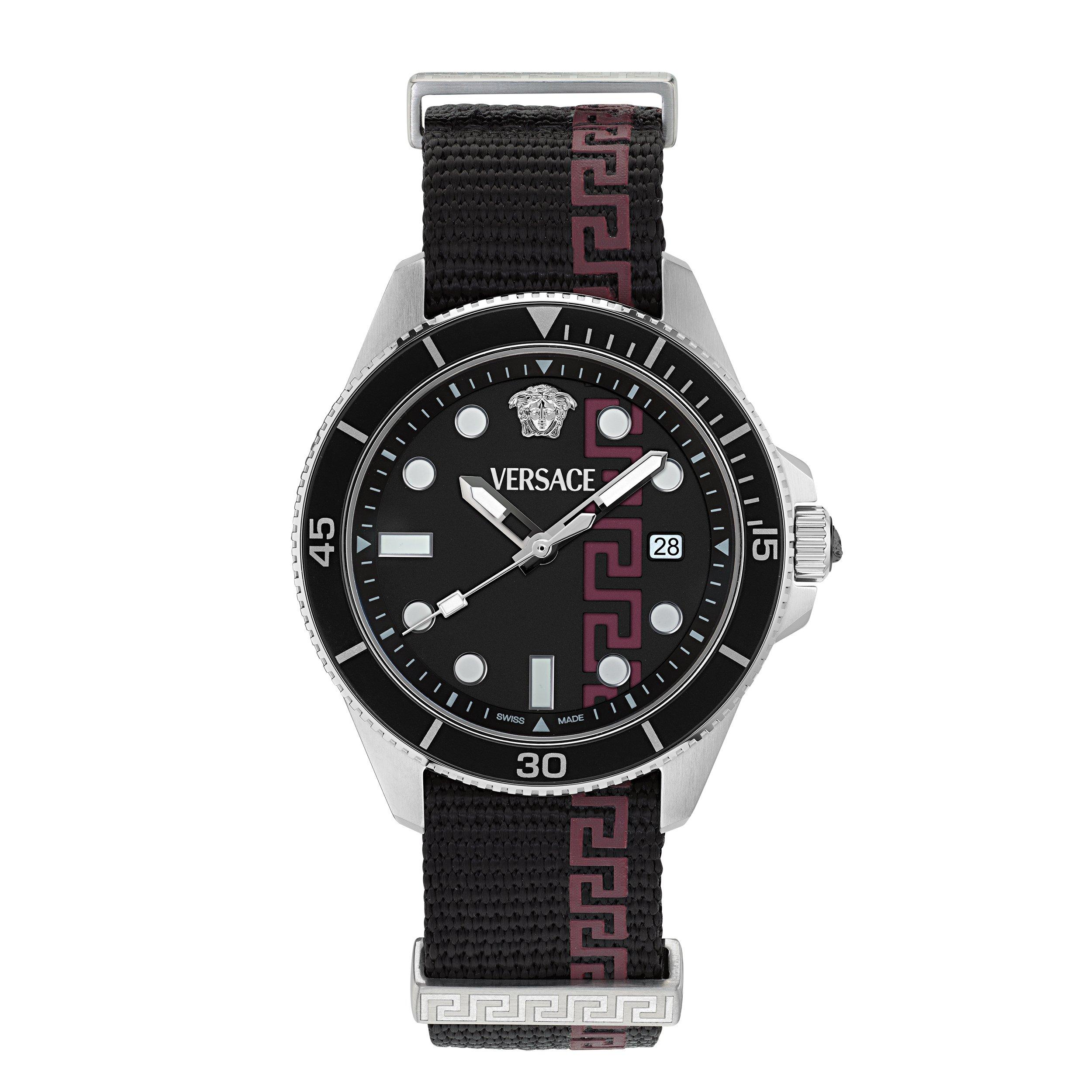 Versace Men's Greca Force Analogue Quartz Watch - Black/Gunmetal - Size 42 mm