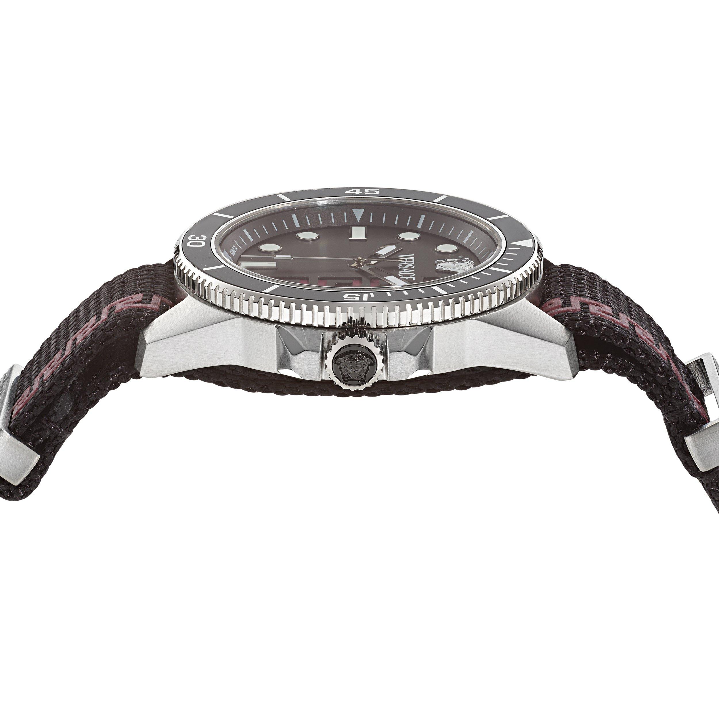 Black/Gunmetal - Versace - Greca Force Watch - 2