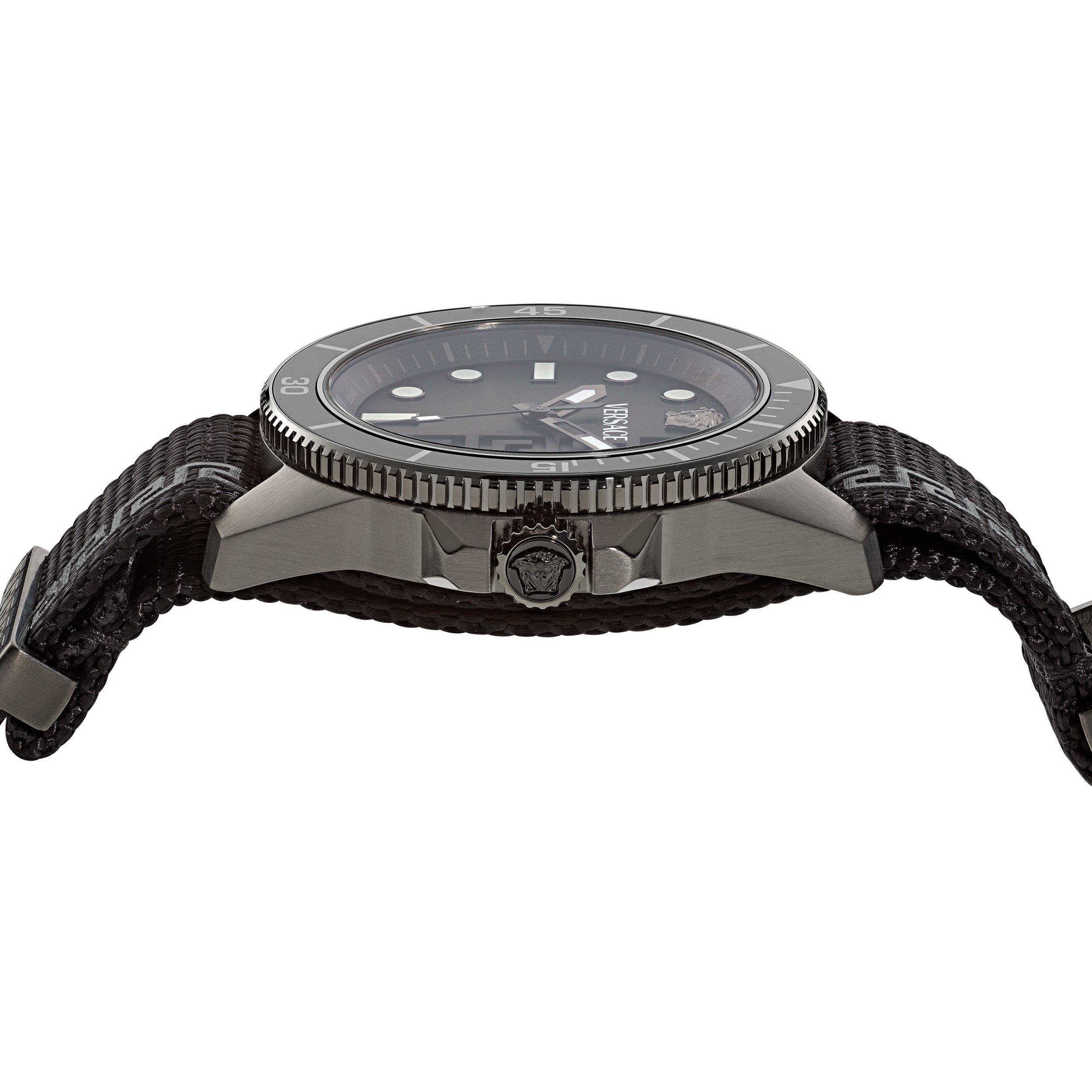 Black/Gunmetal - Versace - Greca Force Watch - 2