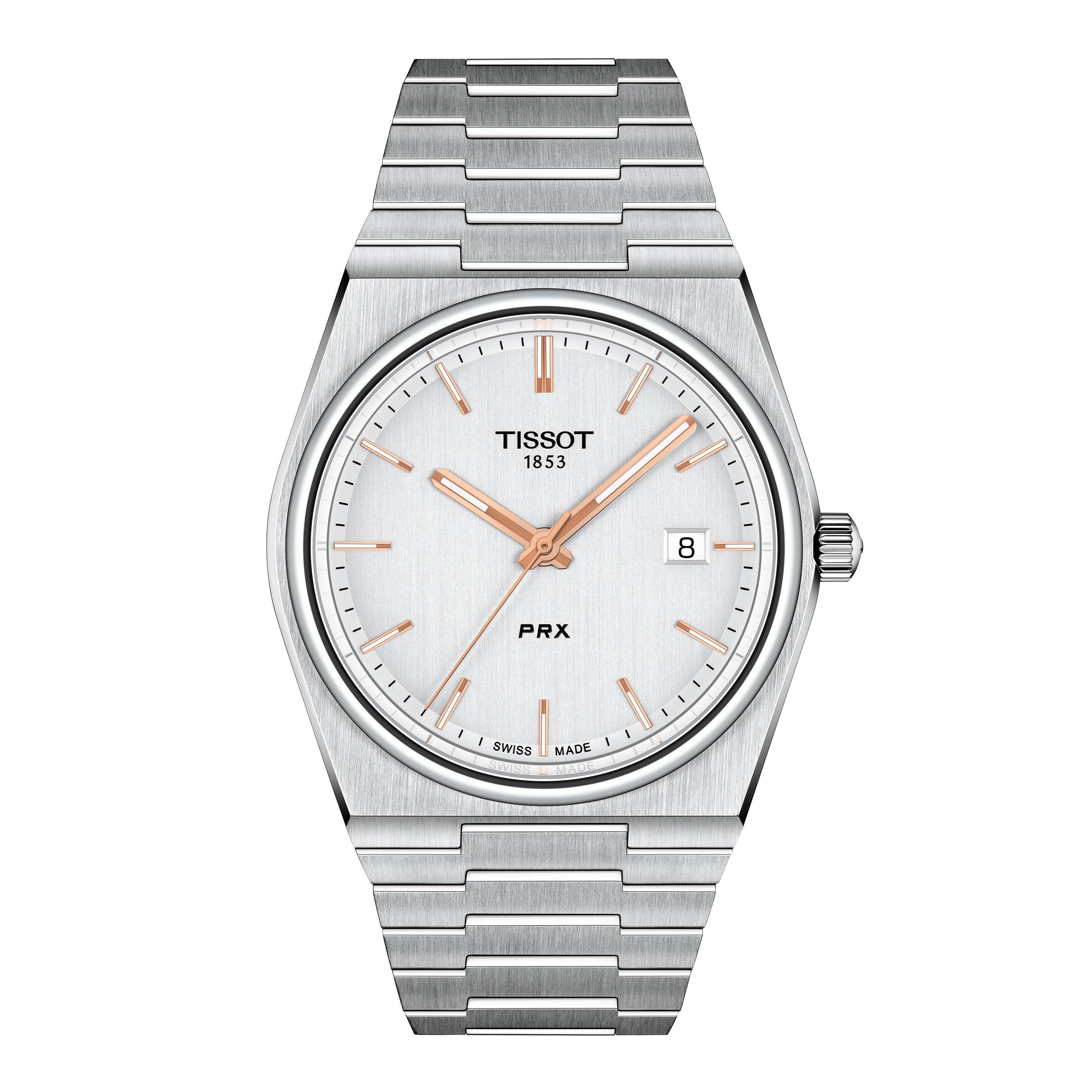 Tissot Men's Prx Stainless 40Mm Water Resistant Analogue Quartz Watch - Silver/Steel
