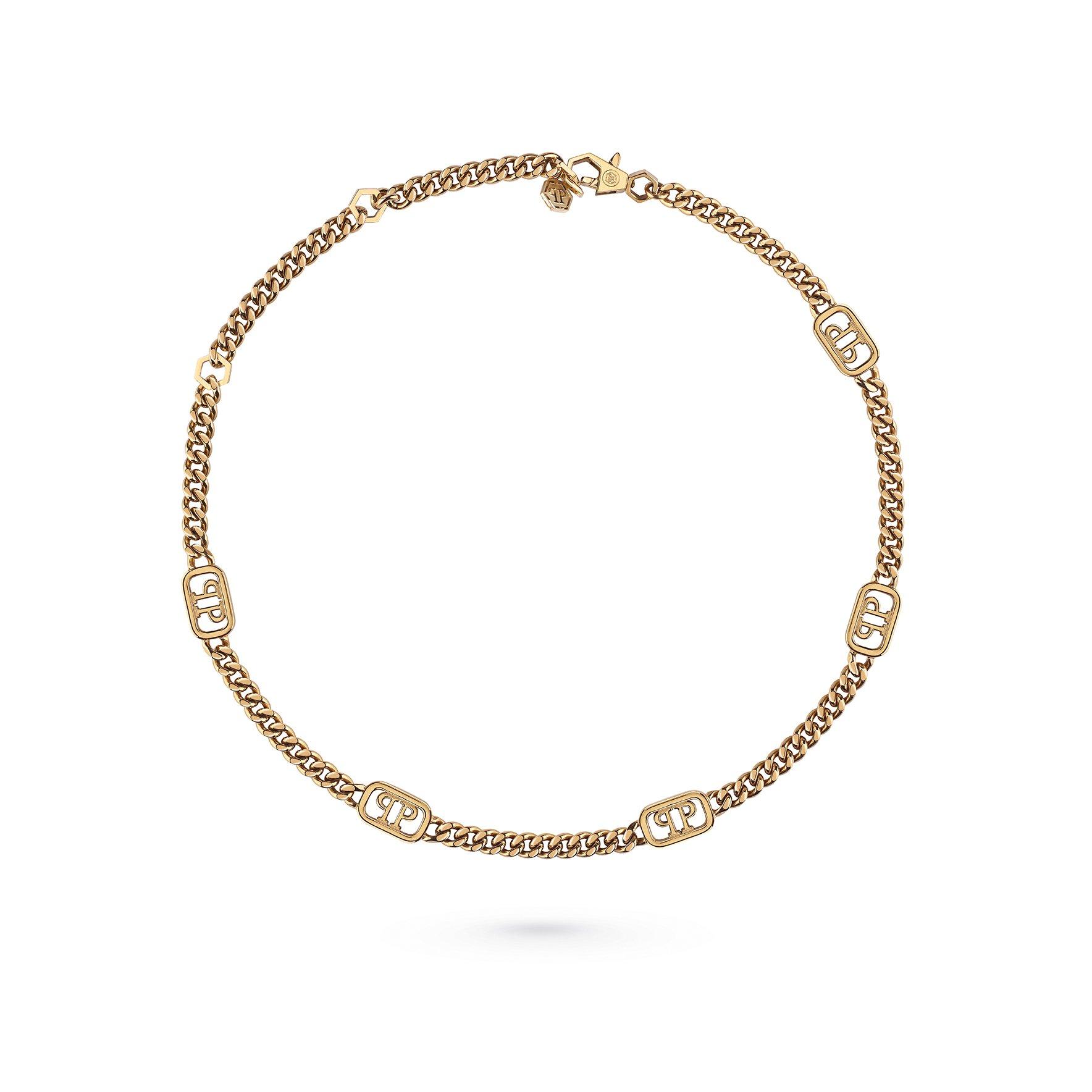 Philipp Plein Men's Plein Lettering Chain Necklace - Gold