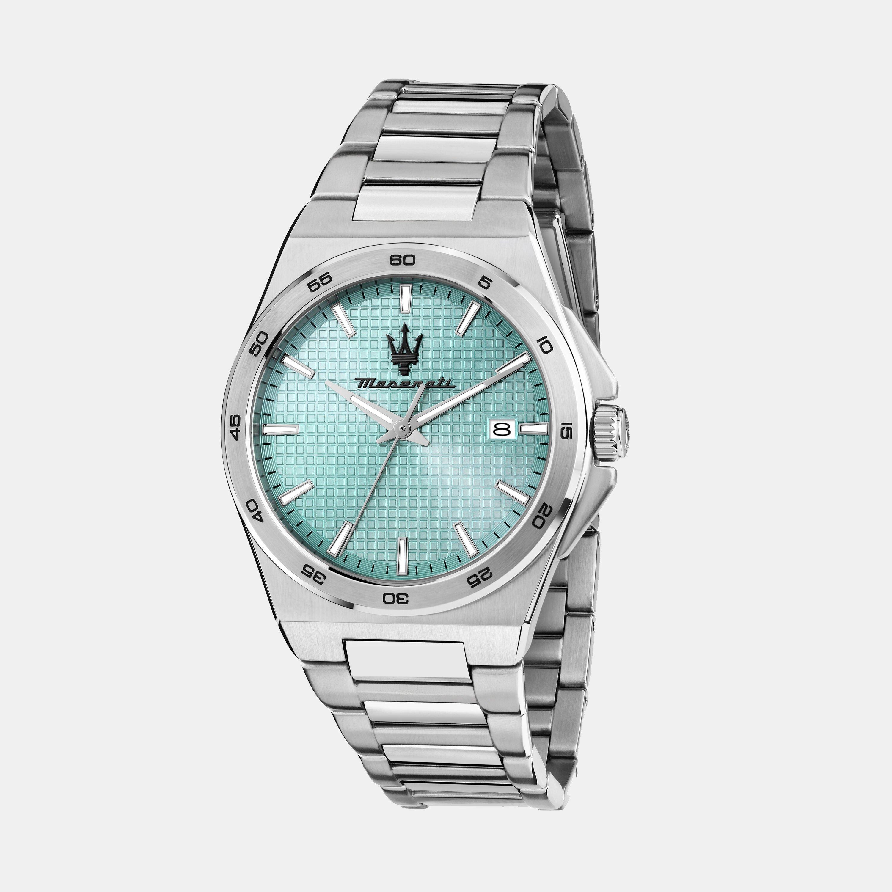 Maserati Men's Velocita Quartz Analogue Watch - Baby Blue