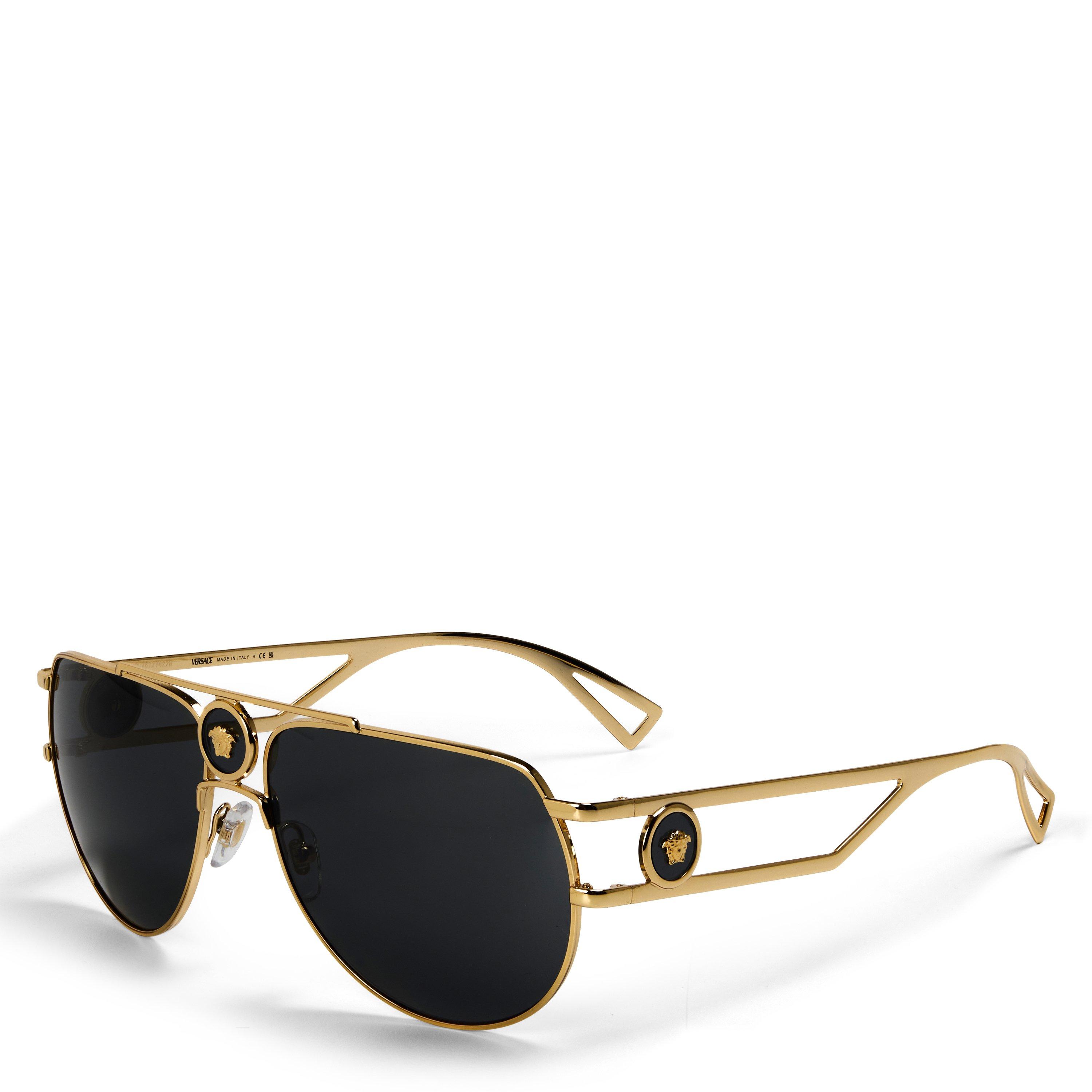 Versace , Sunglasses, Male, Yellow, 60 Mm, Ve2225 Sunglasses - Image 9