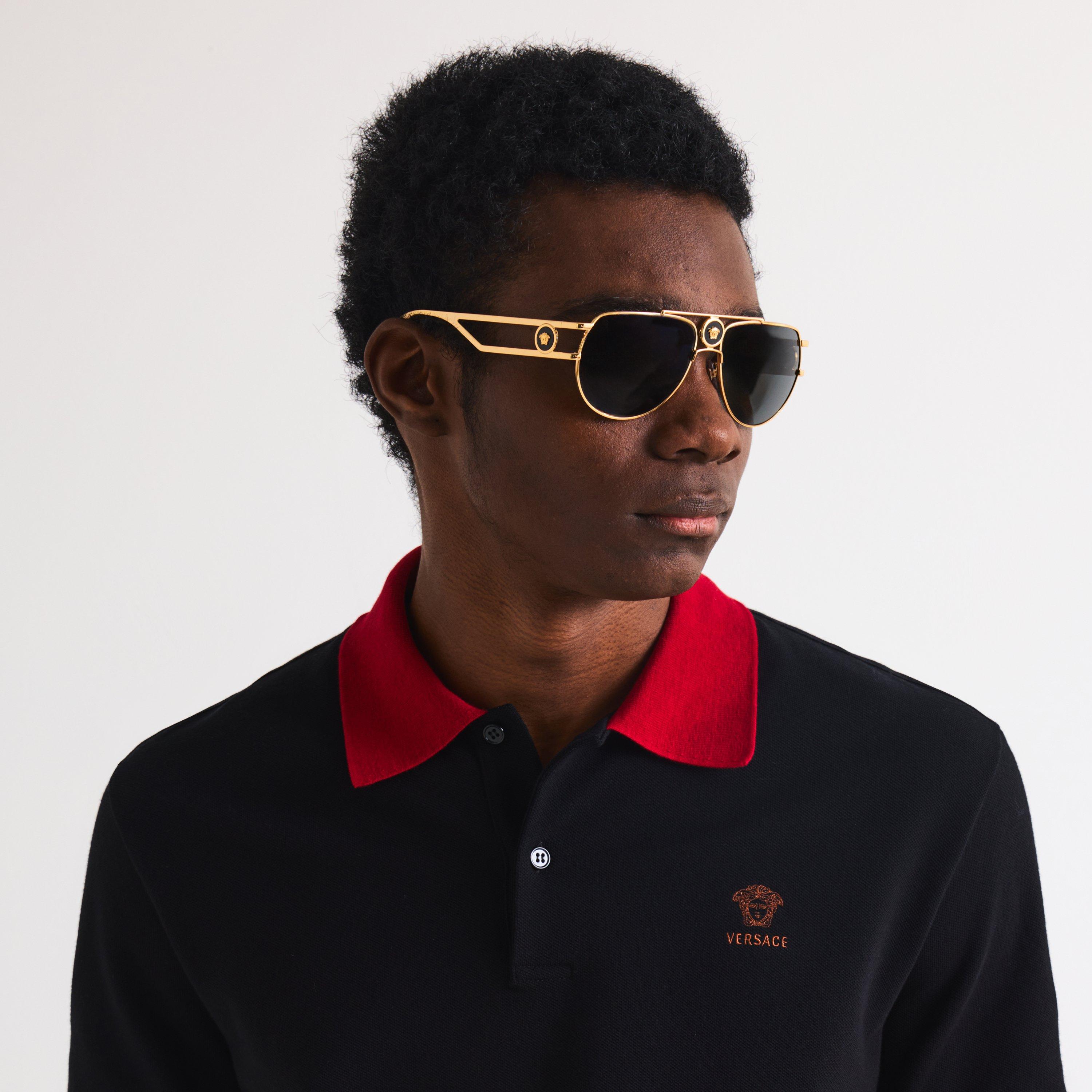 Gold/Black - Versace - Versace 0VE2225 Sn63 - 3