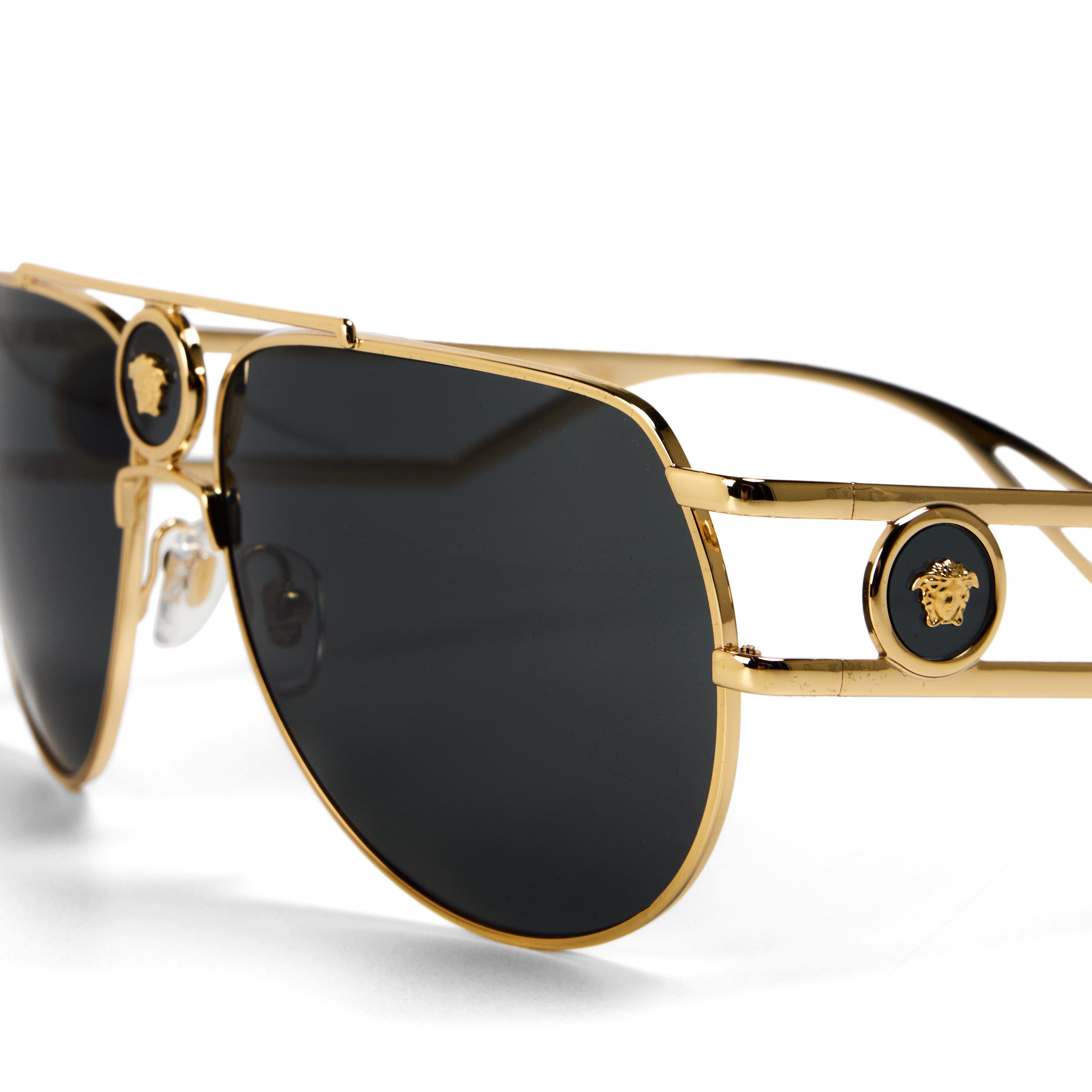 Gold/Black - Versace - Versace 0VE2225 Sn63 - 3
