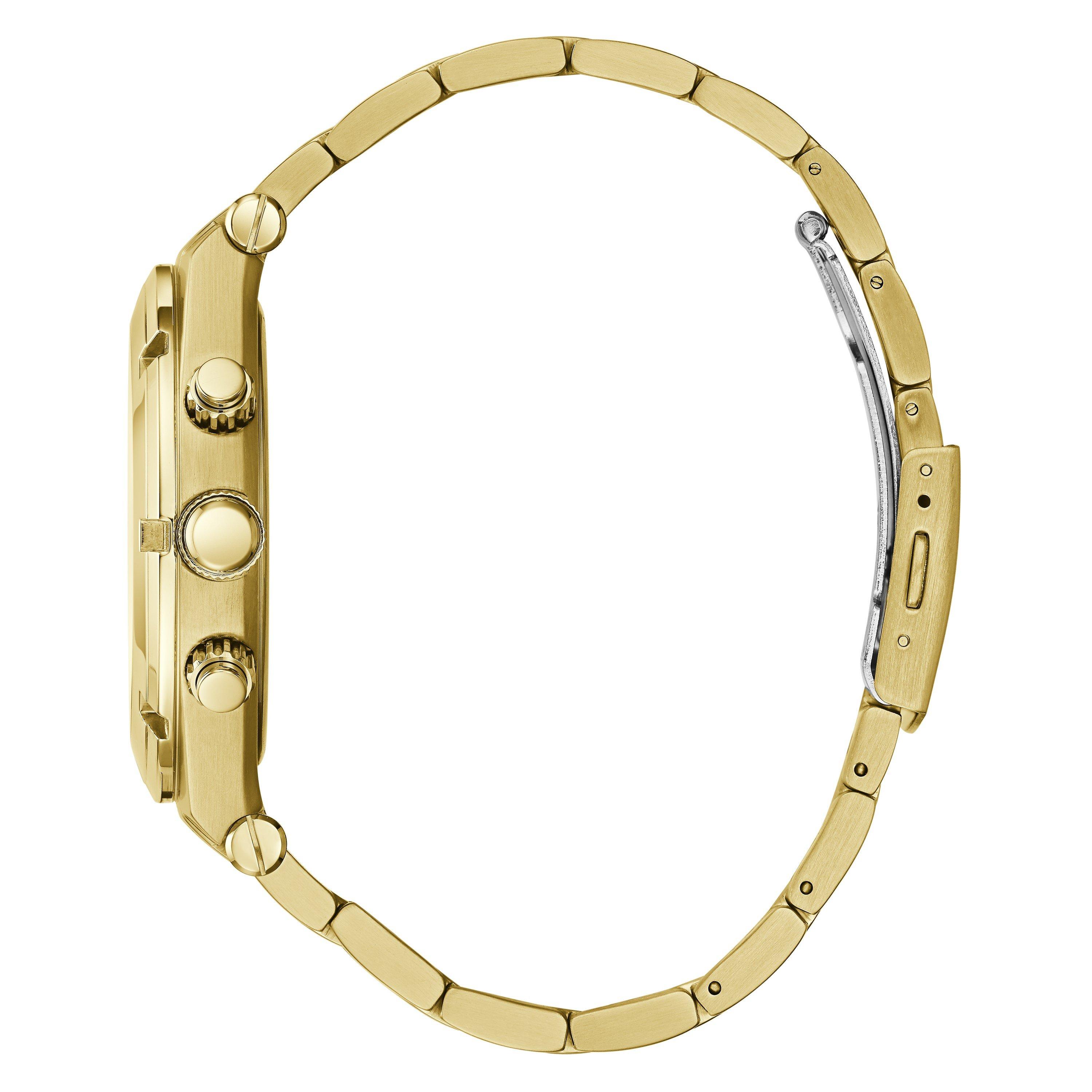 Gold - Guess - Guess Gents Gold Watch With Black Dial - 5