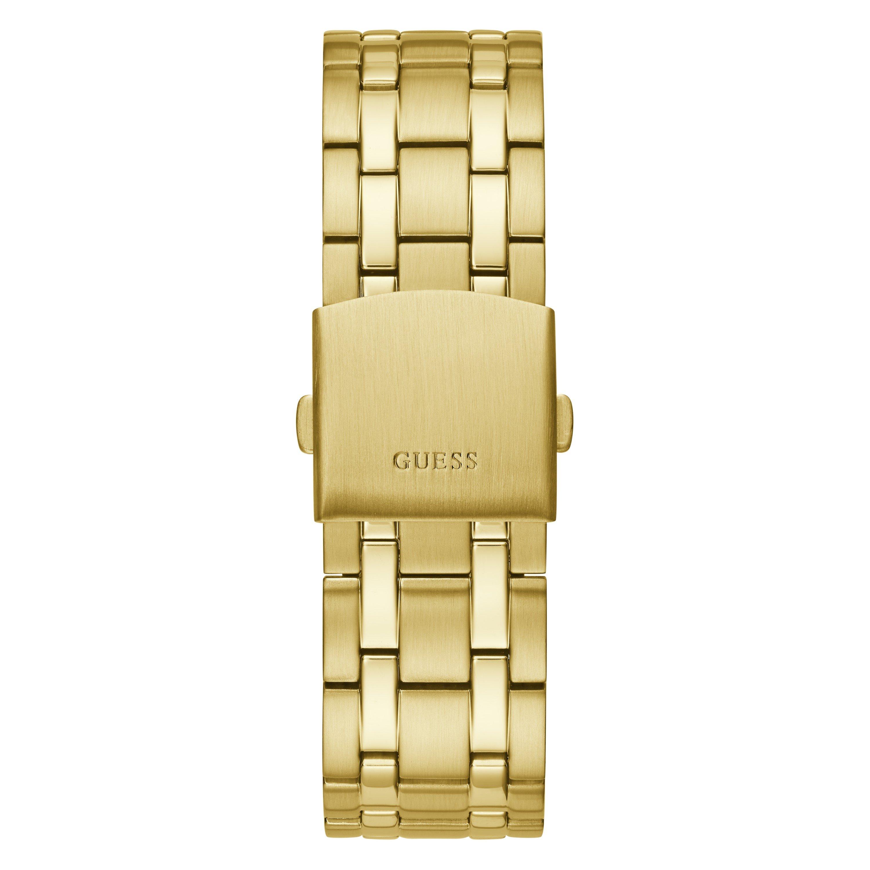 Gold - Guess - Guess Gents Gold Watch With Black Dial - 6
