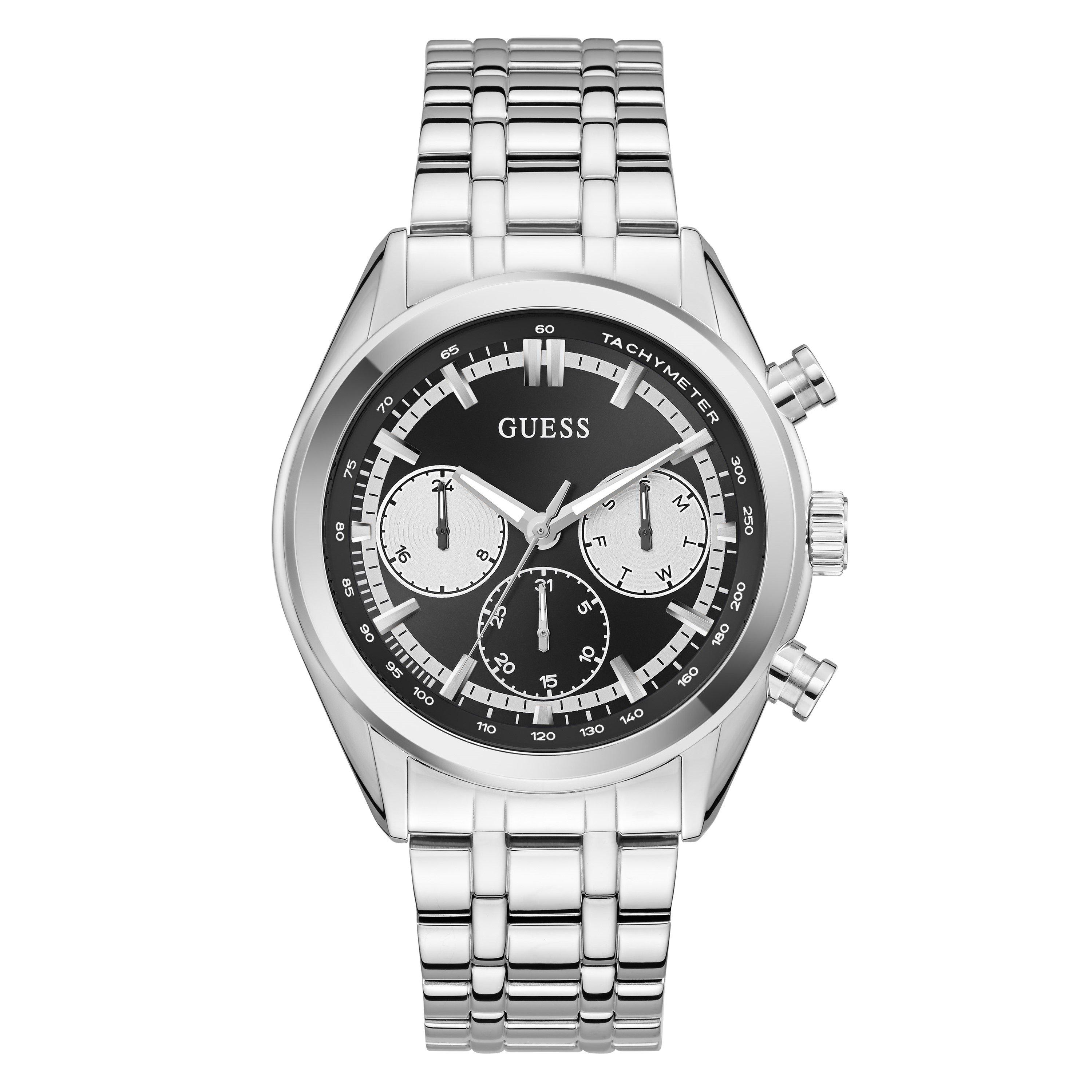 Guess Men's Gesjwl Dawson Watch Sn64 - Black/Silver