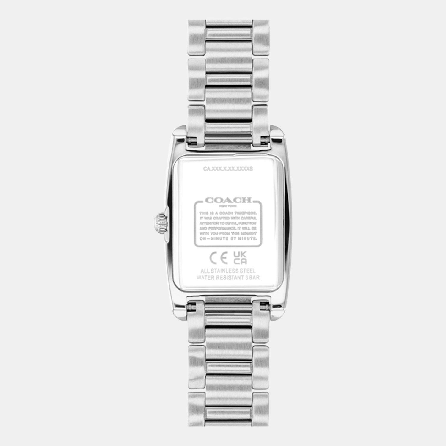 Silver - Coach - Coach Ladies Reese Gold IP Crystal Bracelet Watch - 3