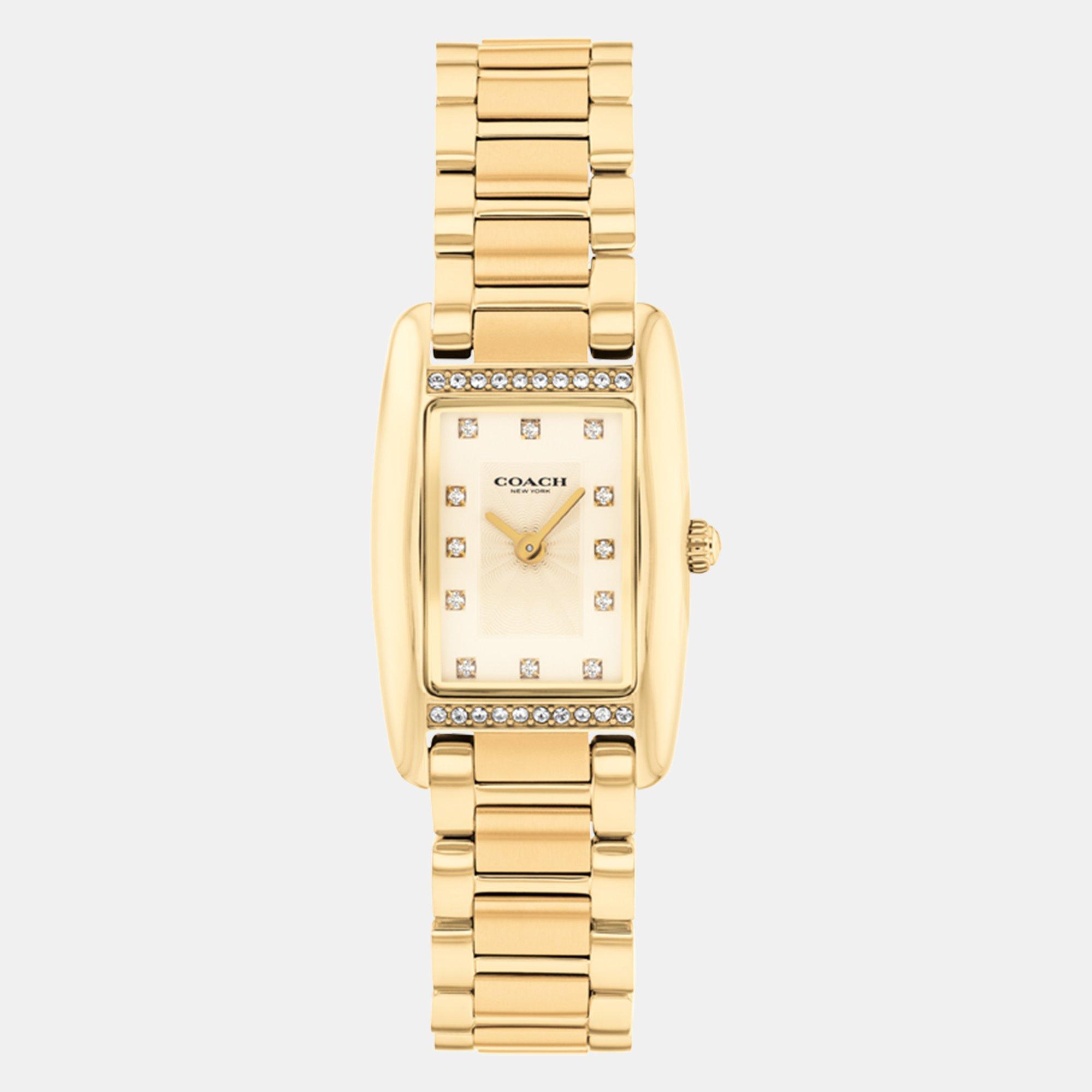 Coach Women's Reese Bracelet Watch - White/Gold