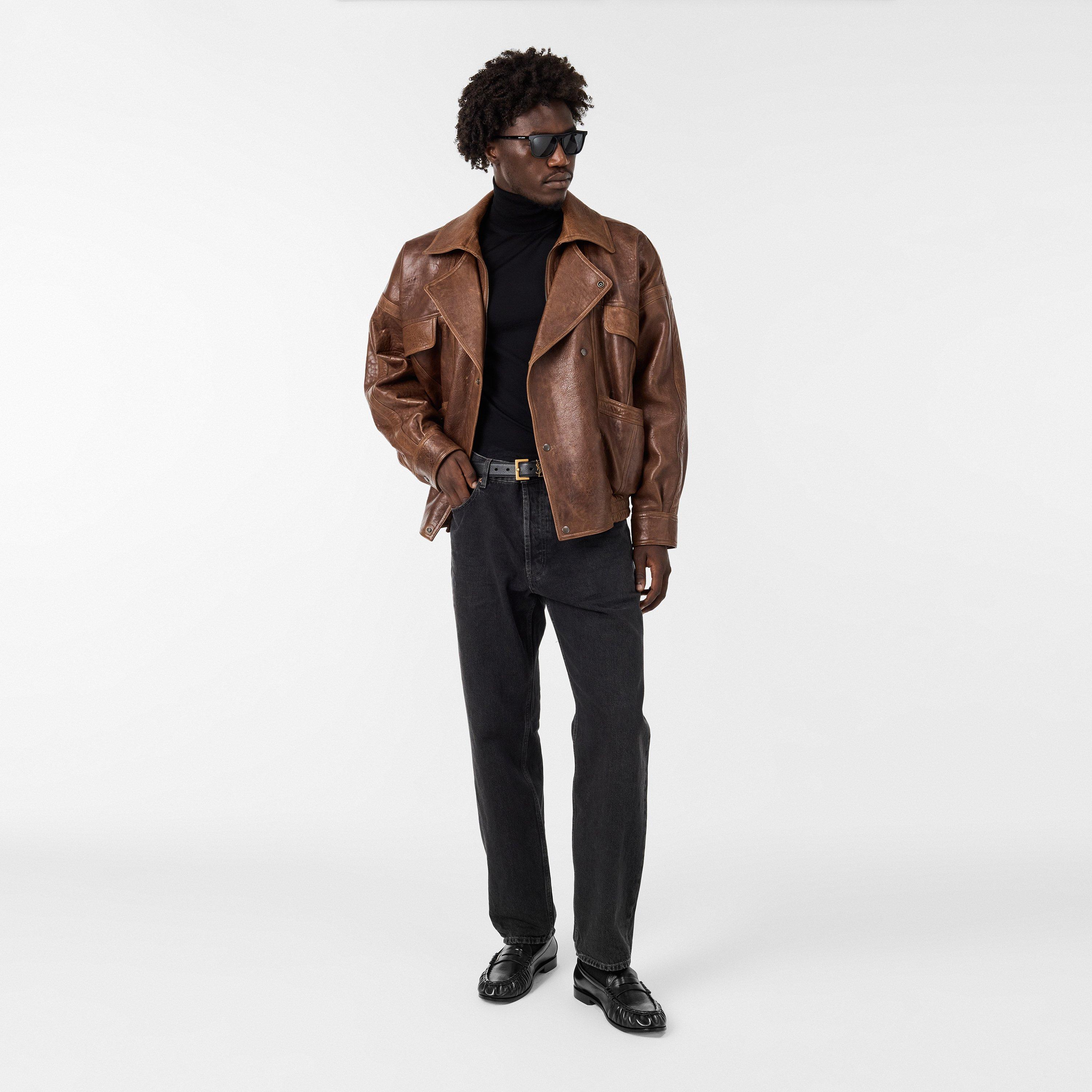 Black - Saint Laurent - Men's Wayfarer Sunglasses - 3