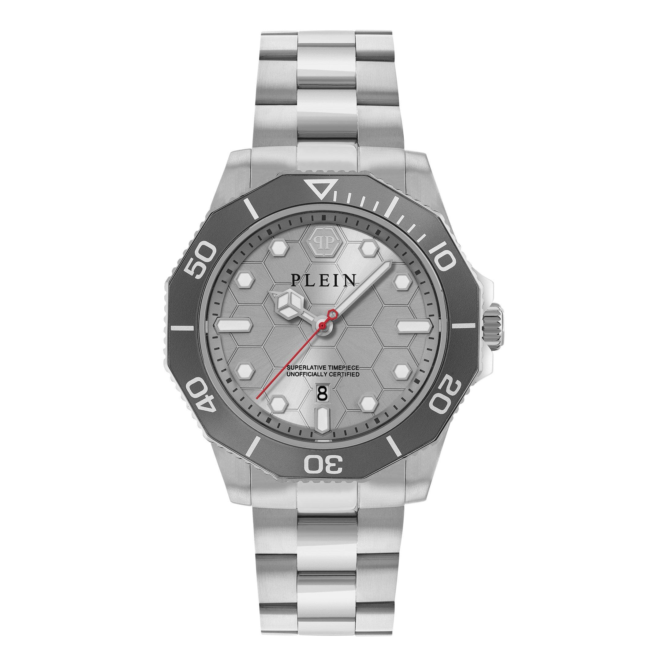 Philipp Plein Men's Hypersport Analogue Quartz Watch - Grey/Silver - 44mm