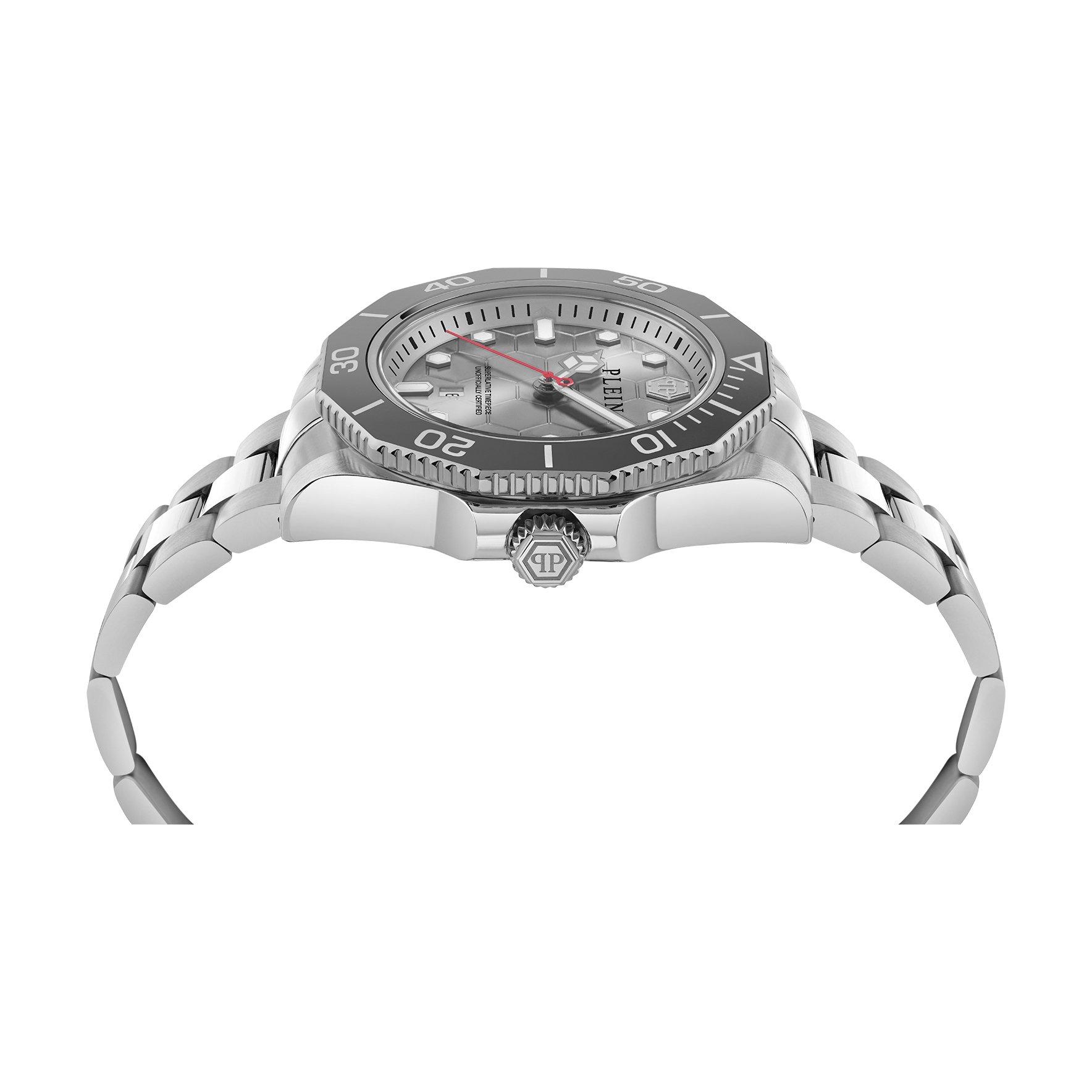 Grey/Silver - Philipp Plein - Men's Hypersport Analogue Quartz Watch - 3