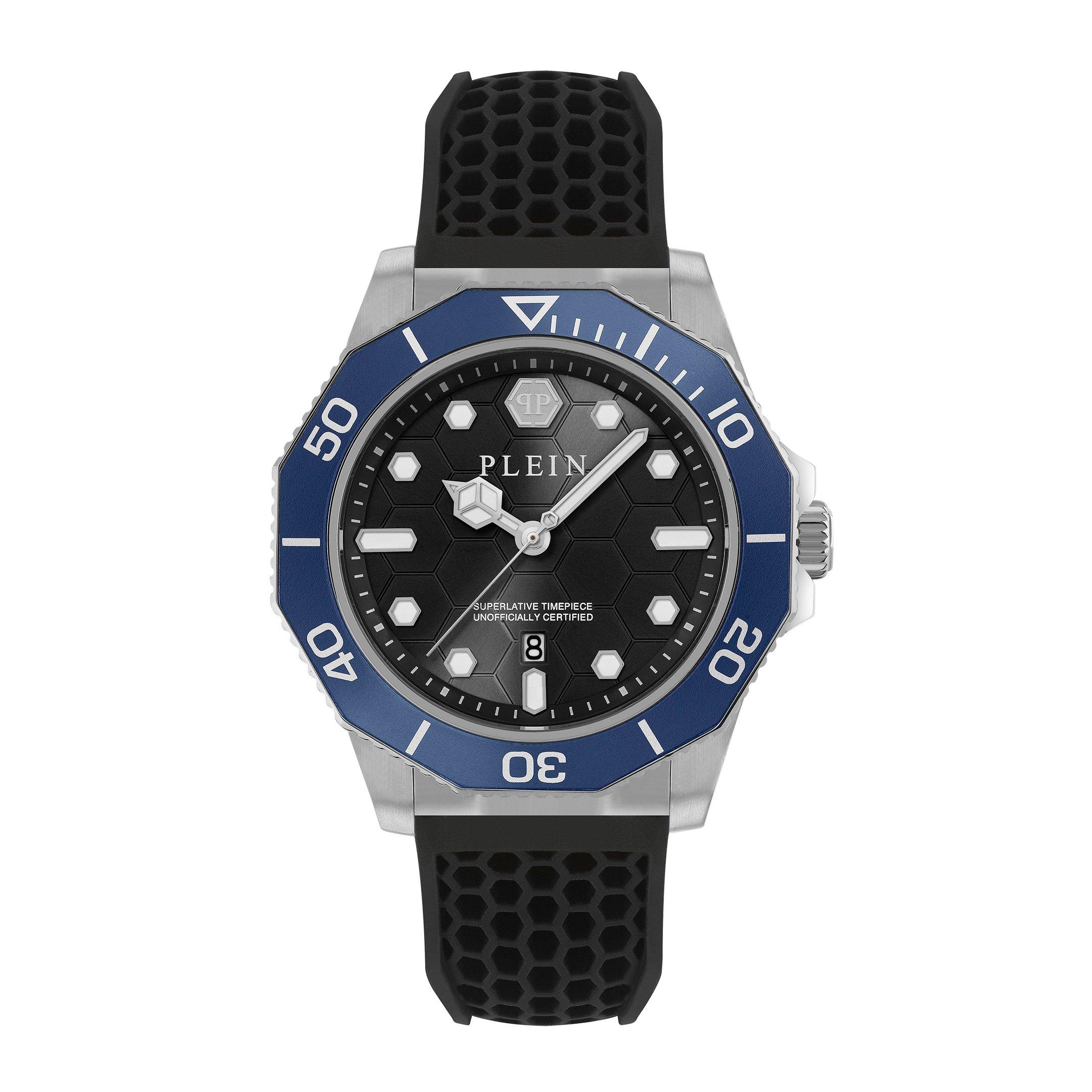 Philipp Plein Men's Hypersport Analogue Quartz Watch - Black/Silver - 44mm