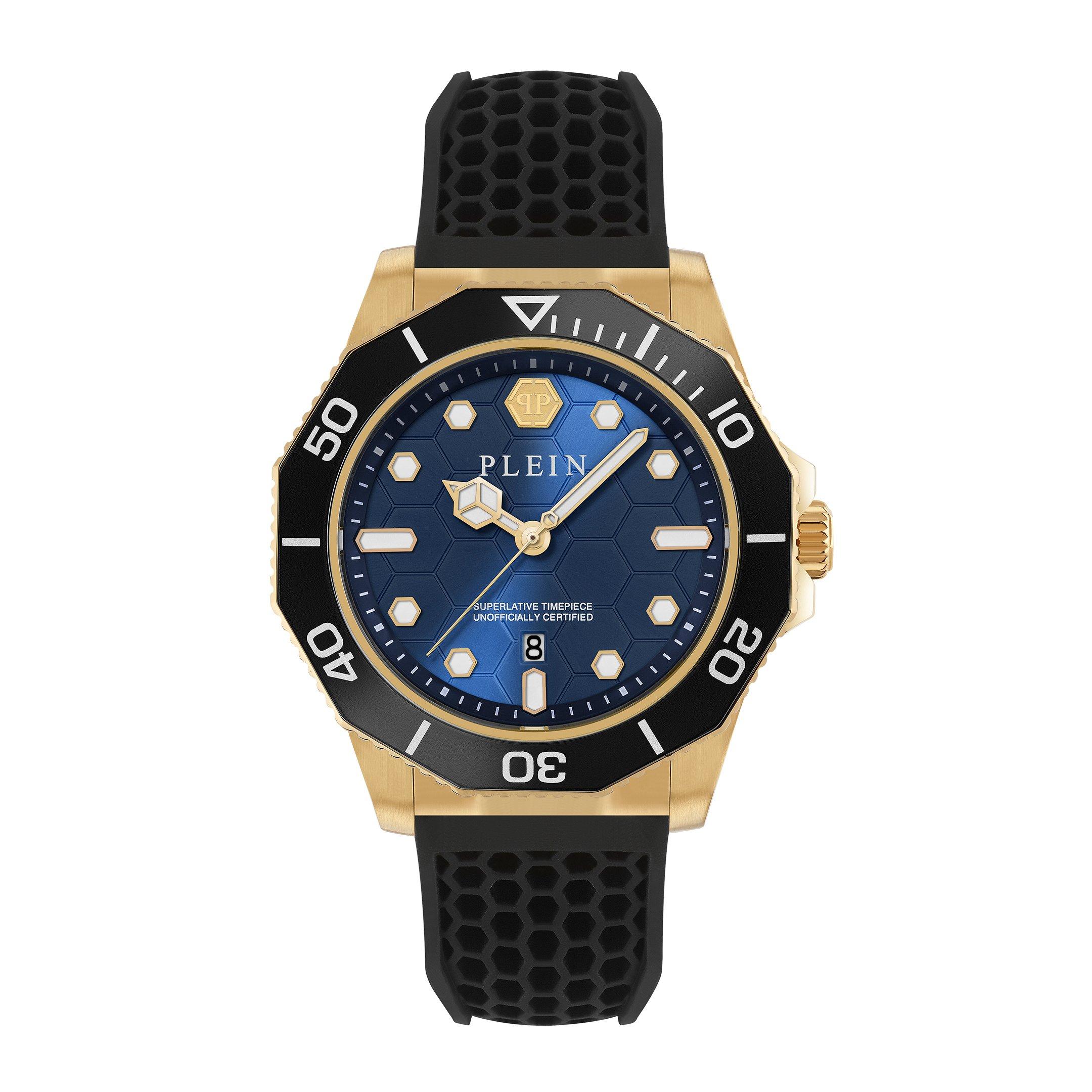Philipp Plein Men's Hypersport Analogue Quartz Watch - Black/Gold Tone - 44mm