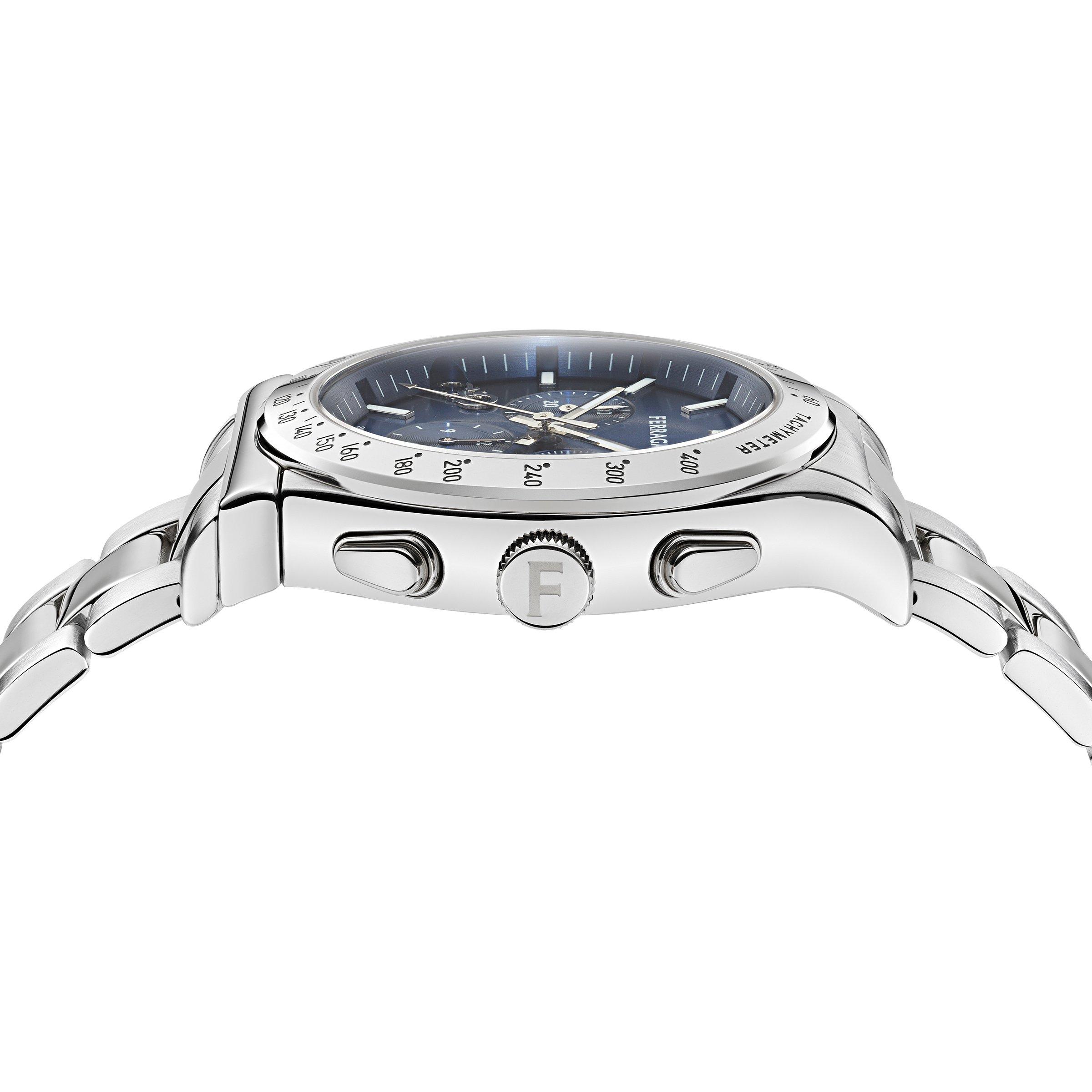 Blue/Silver - Ferragamo - Men's Chrono Analogue Quartz Watch - 2