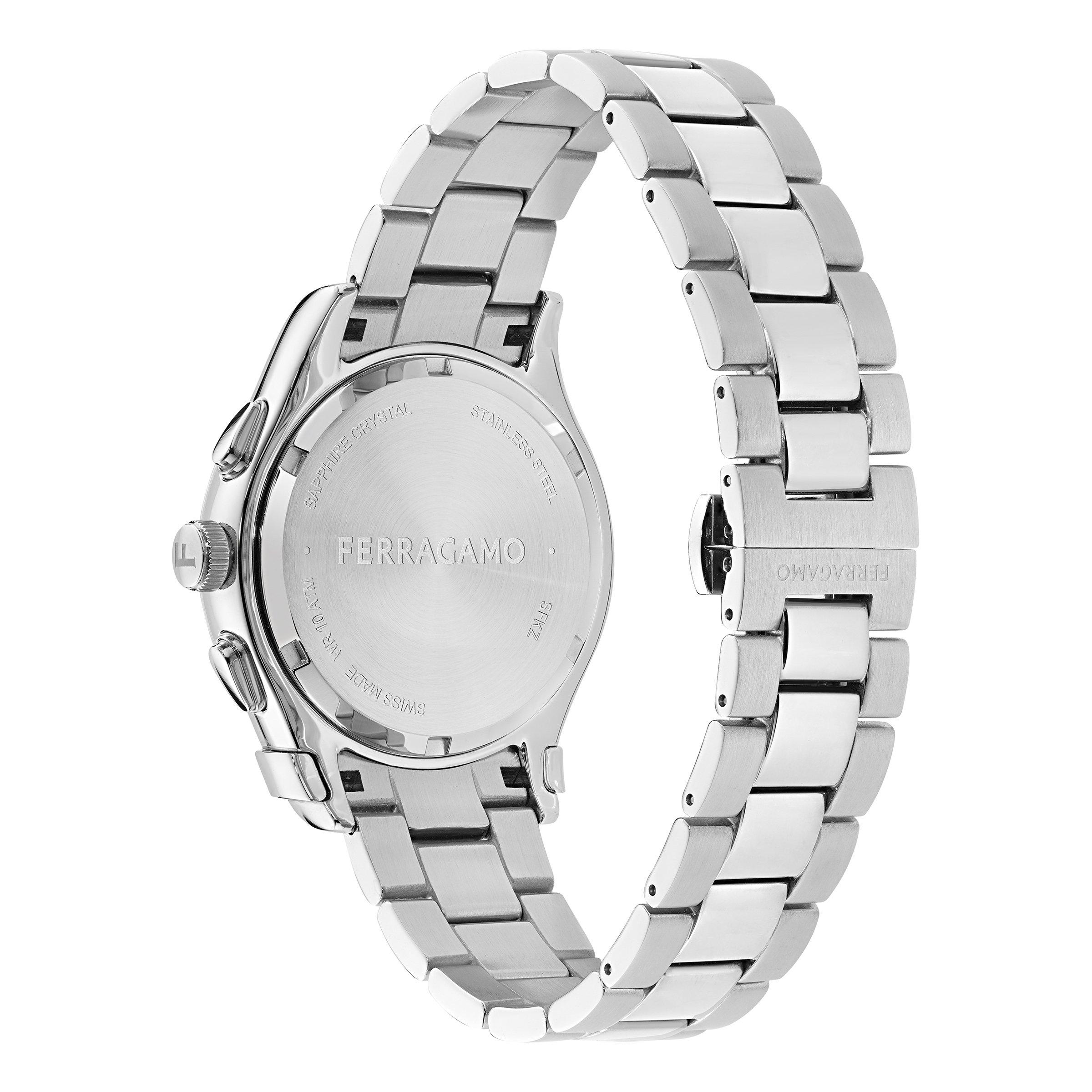 Blue/Silver - Ferragamo - Men's Chrono Analogue Quartz Watch - 3