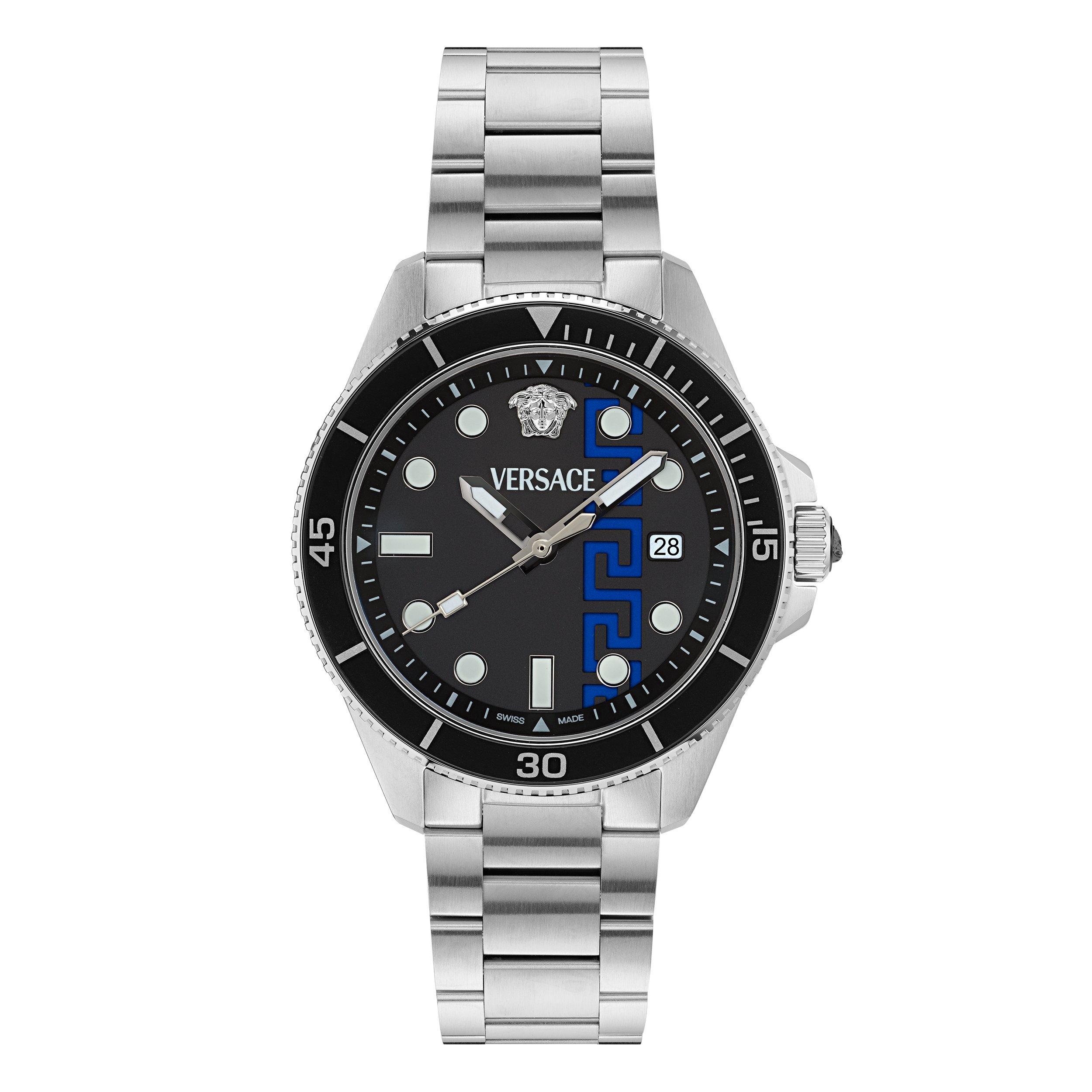 Black/Steel - Versace - Greca Force Watch - 1