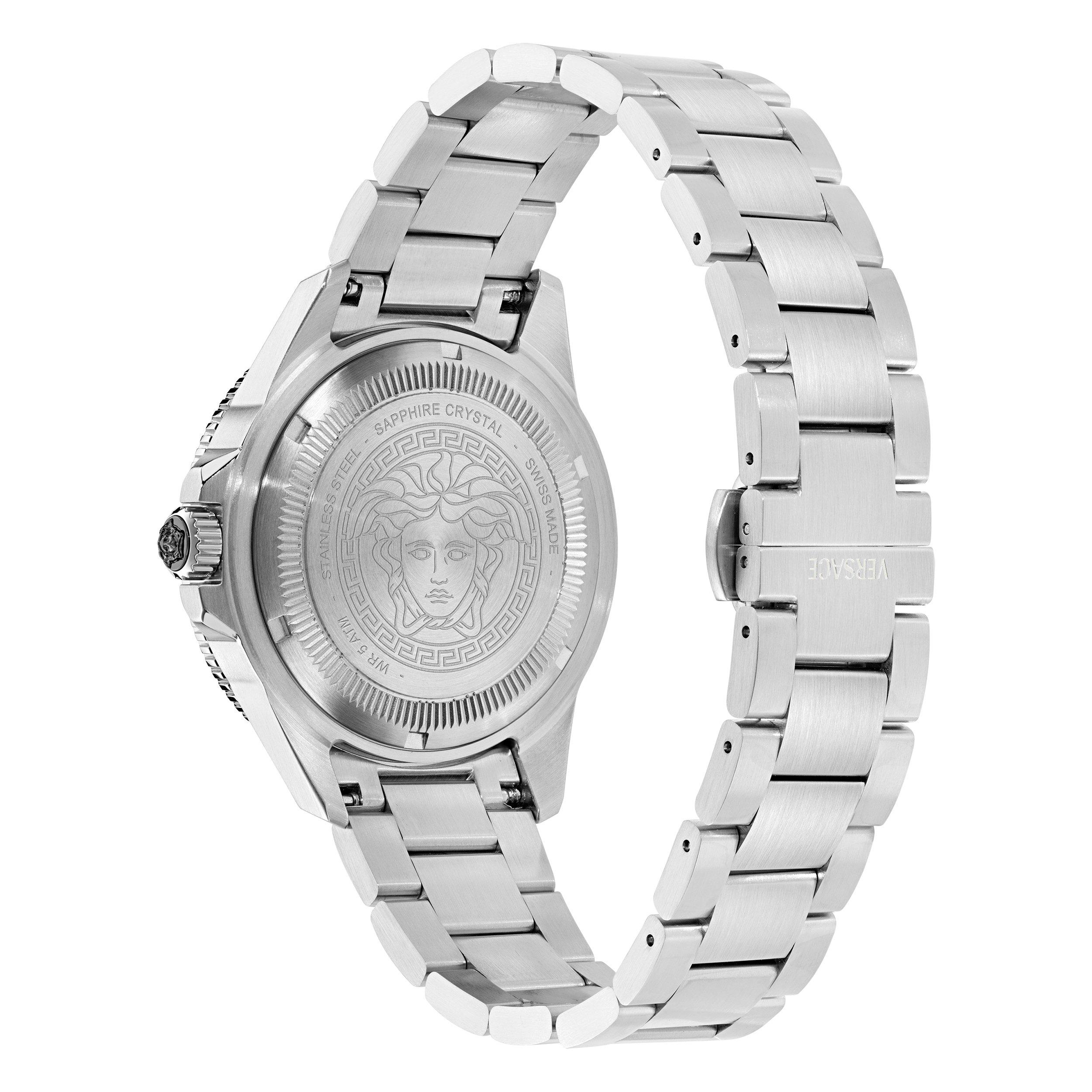 Black/Steel - Versace - Greca Force Watch - 3