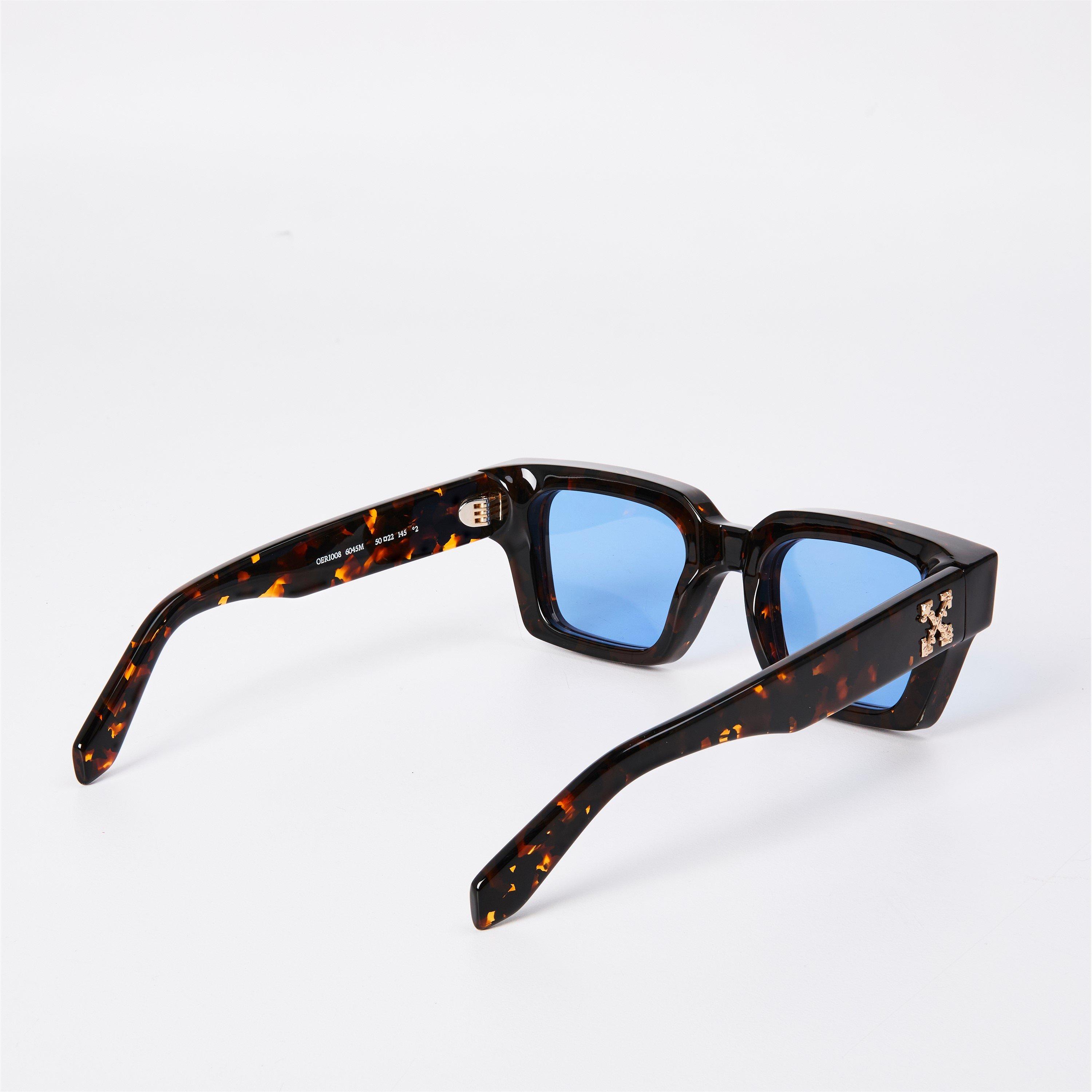 Havana/Blue - Off White - Virgil Sung 53 Square Sunglasses - 2