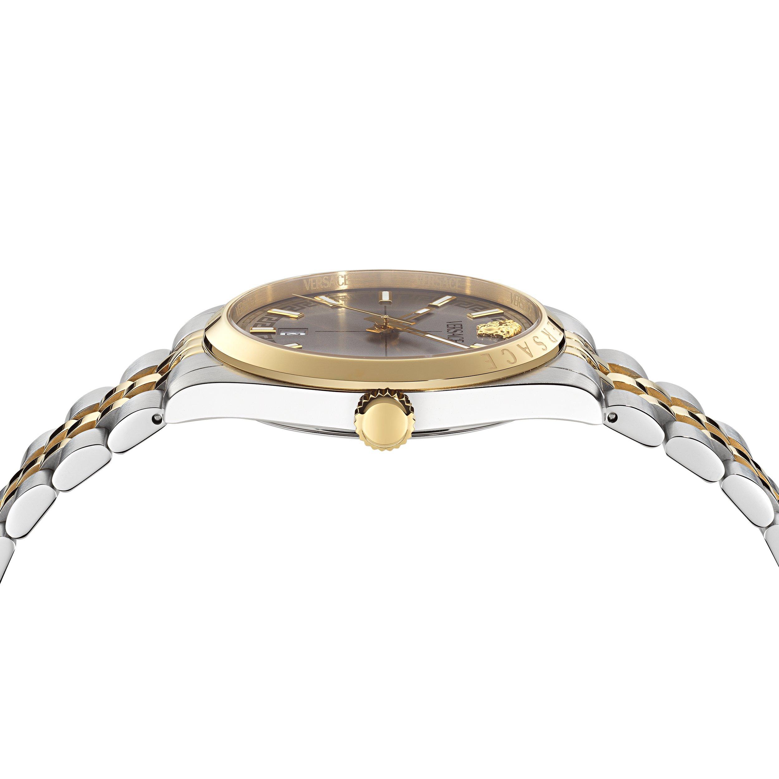 Grey/Gold - Versace - Men's Millenyium Analogue Quartz Watch - 2