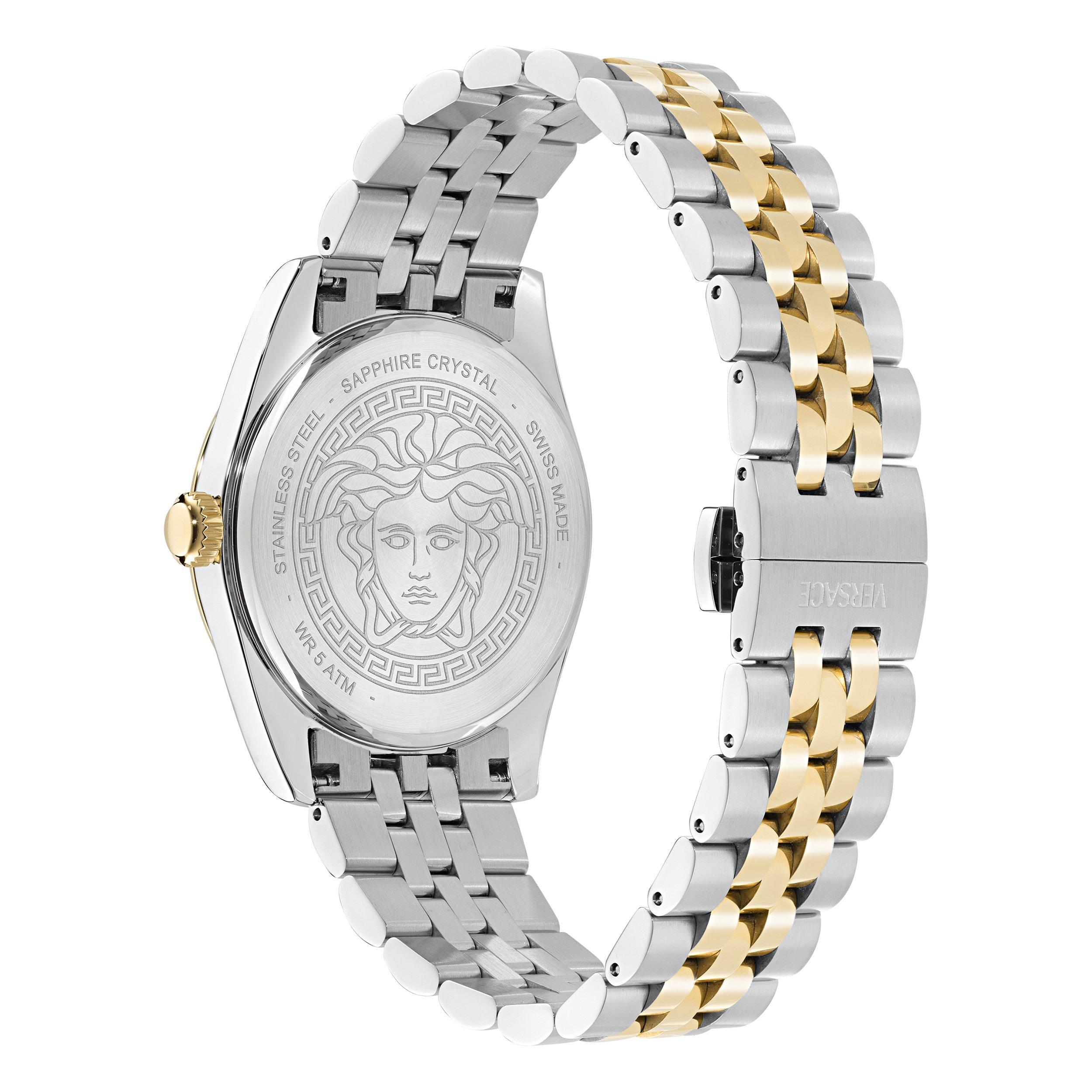Grey/Gold - Versace - Men's Millenyium Analogue Quartz Watch - 3