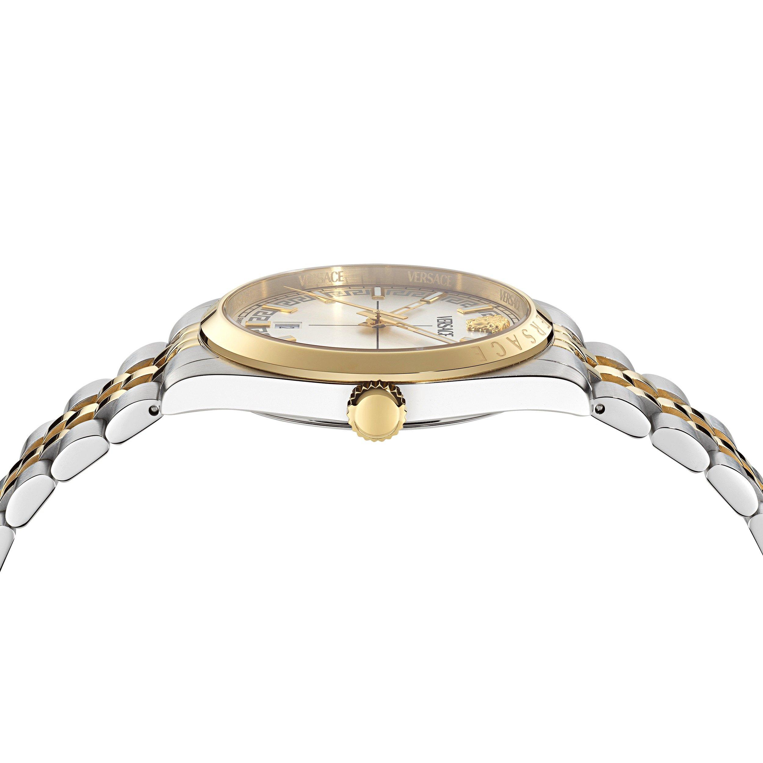 Silver/Gold - Versace - Men's Millenyium Analogue Quartz Watch - 2