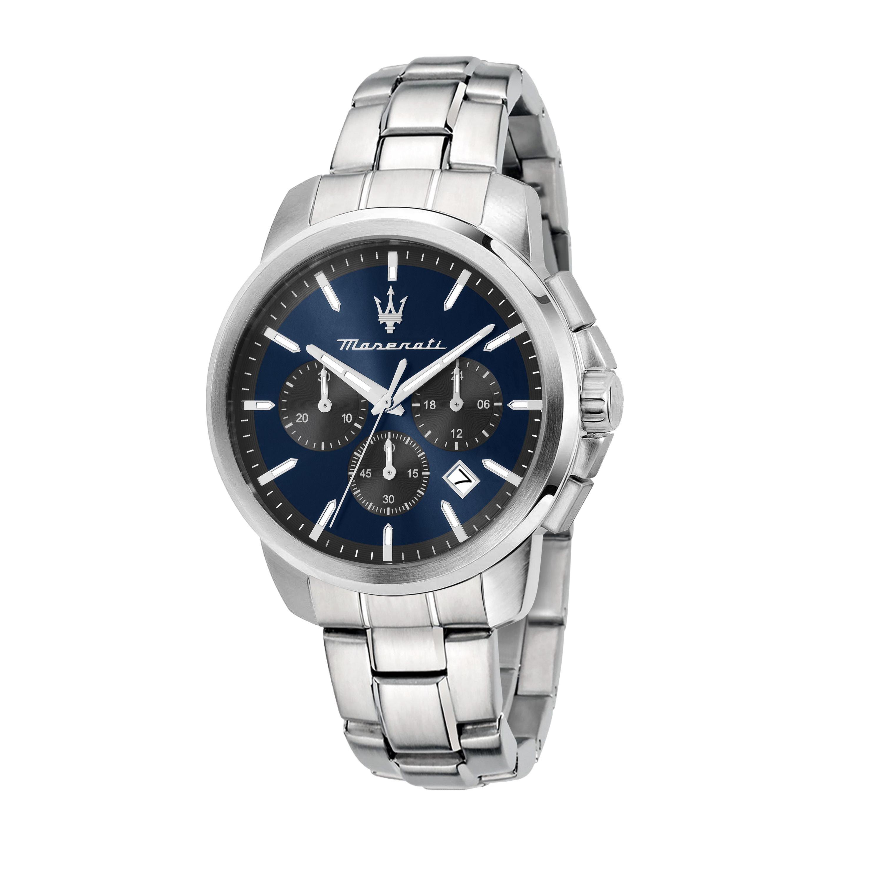 Maserati Men's Successo Sn63 - Blue/Silver - 42MM
