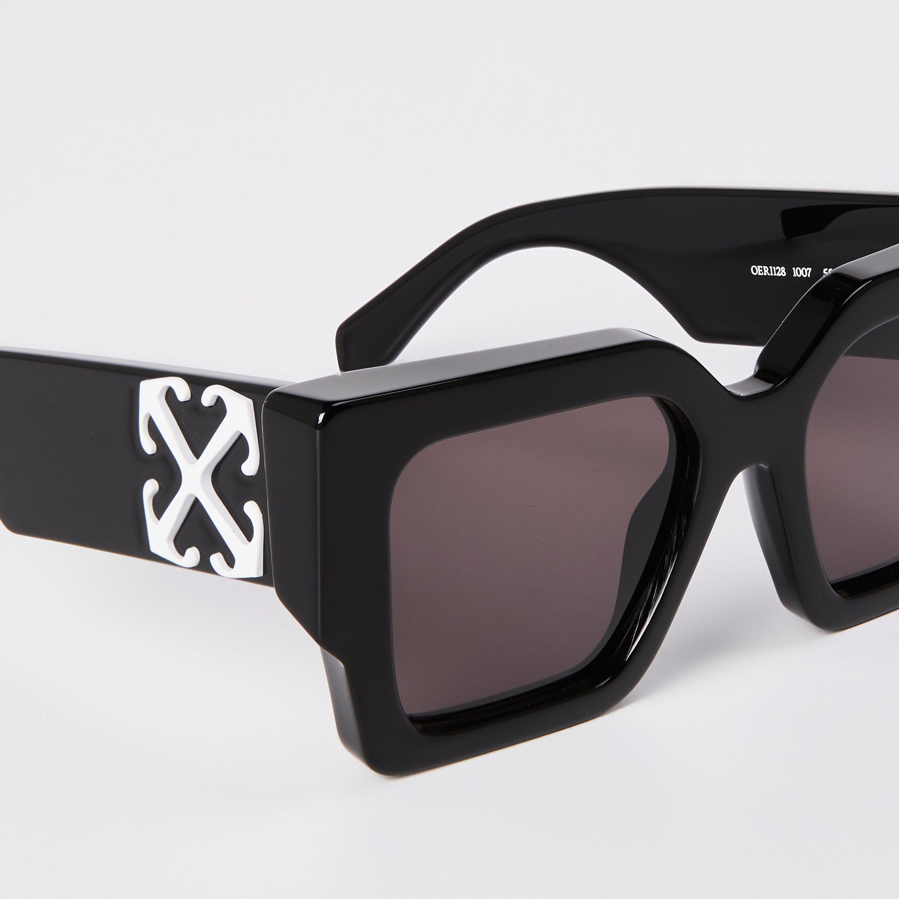 Black/Grey - Off White - Unisex Manchester Sun 53 Square Sunglasses - 4