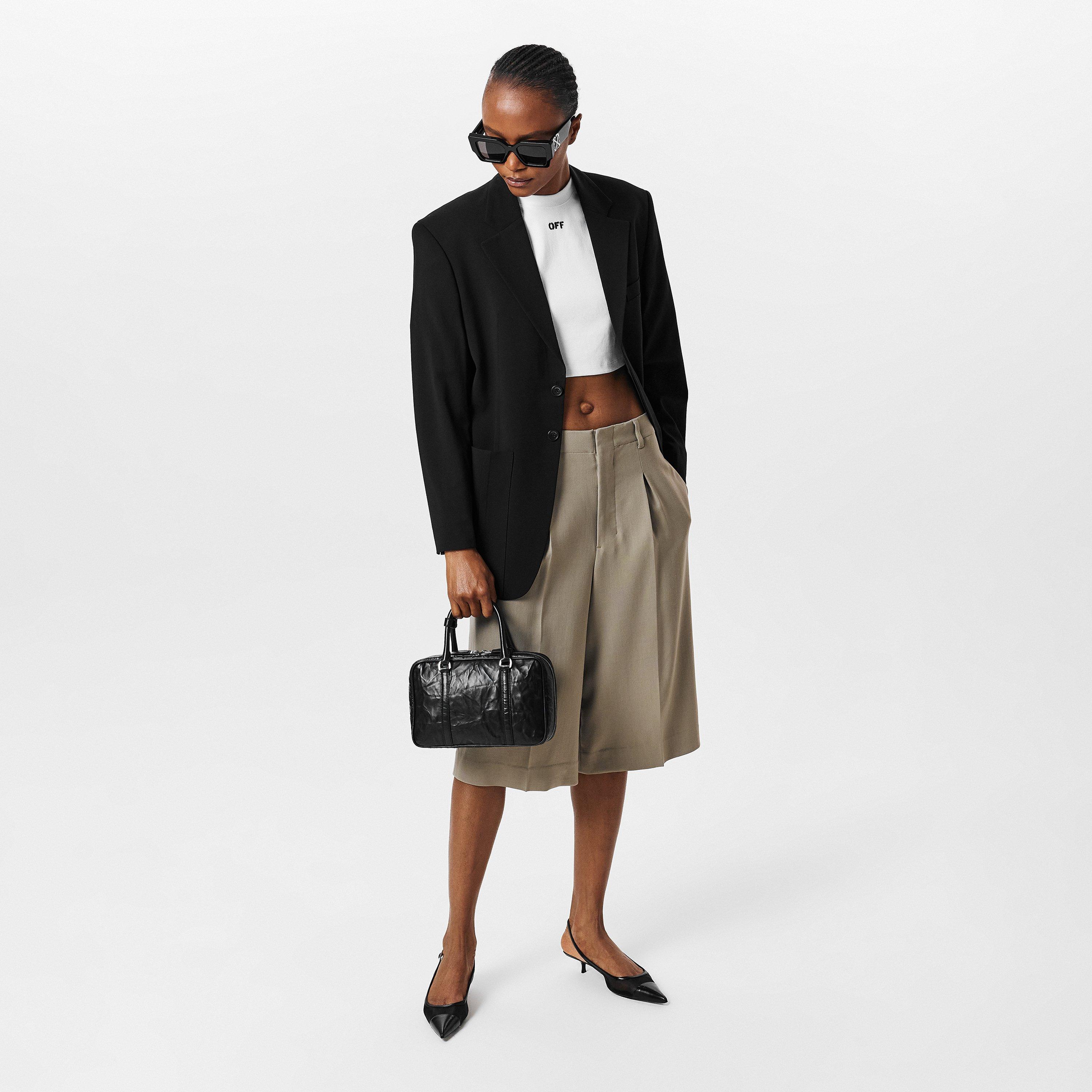 Black/Grey - Off White - Unisex Manchester Sun 53 Square Sunglasses - 5