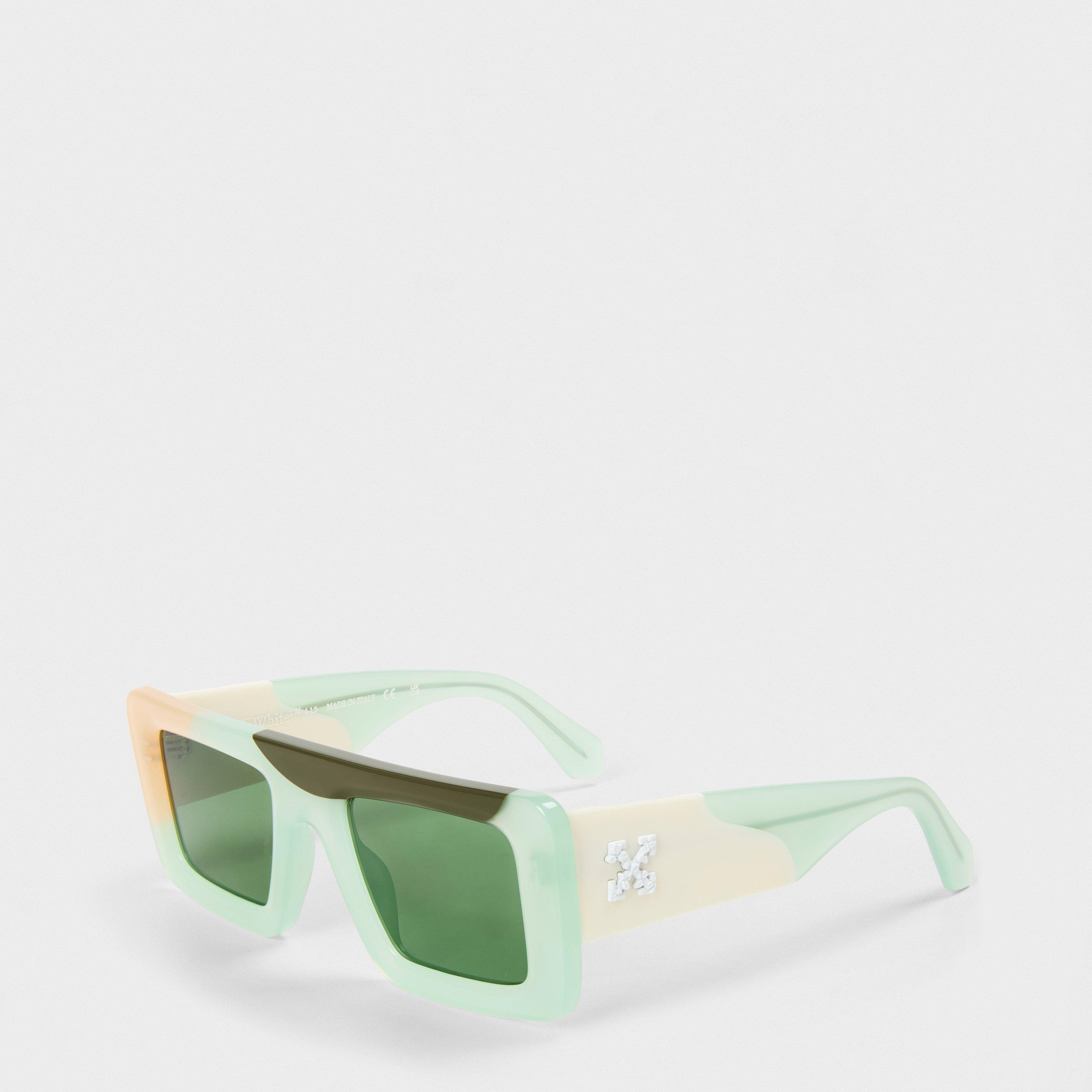 Multi - Off White - Geometric UV Protection Square Sunglasses - 1