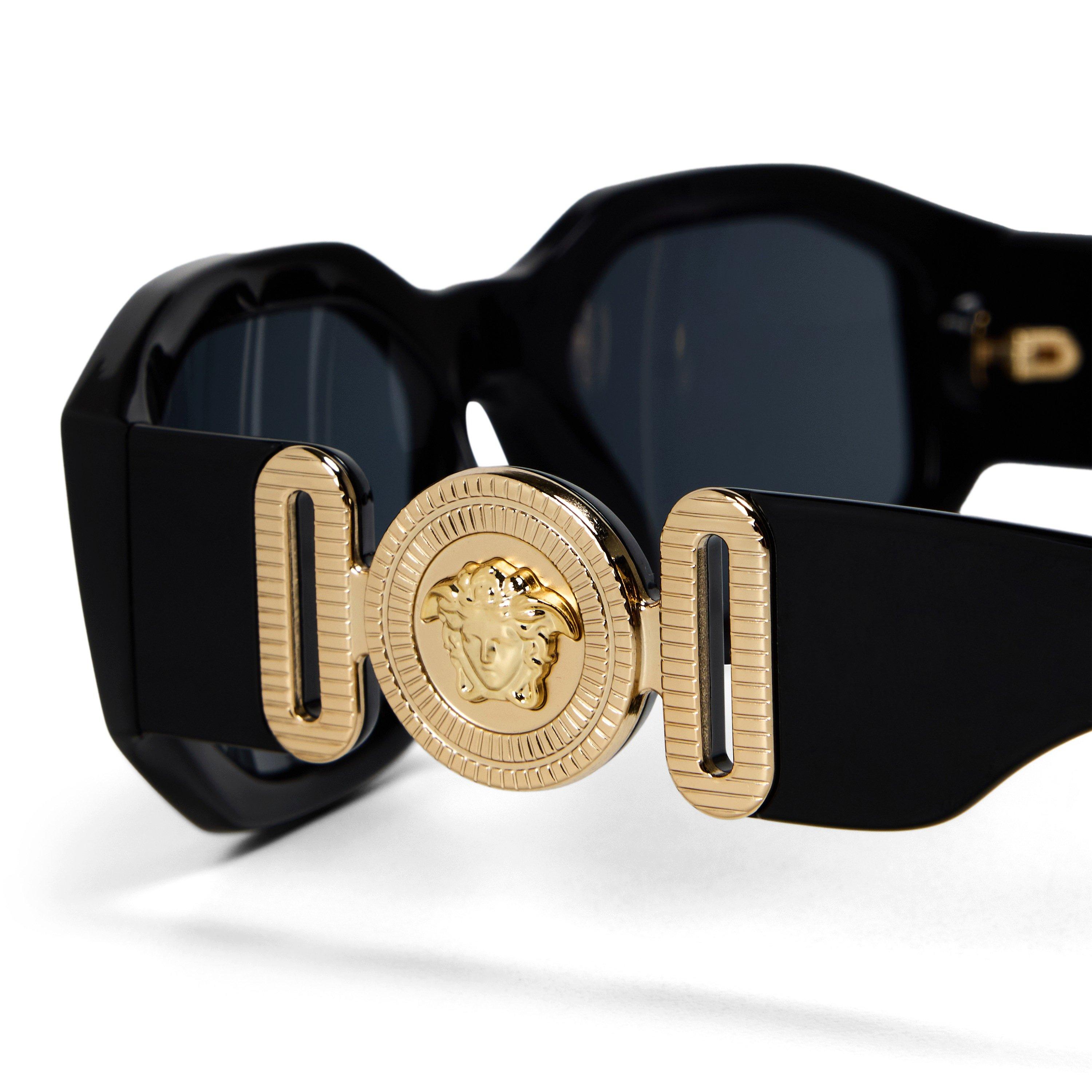 Gold/Black - Versace - Men's 0VE4361 Oval Sunglasses - 4