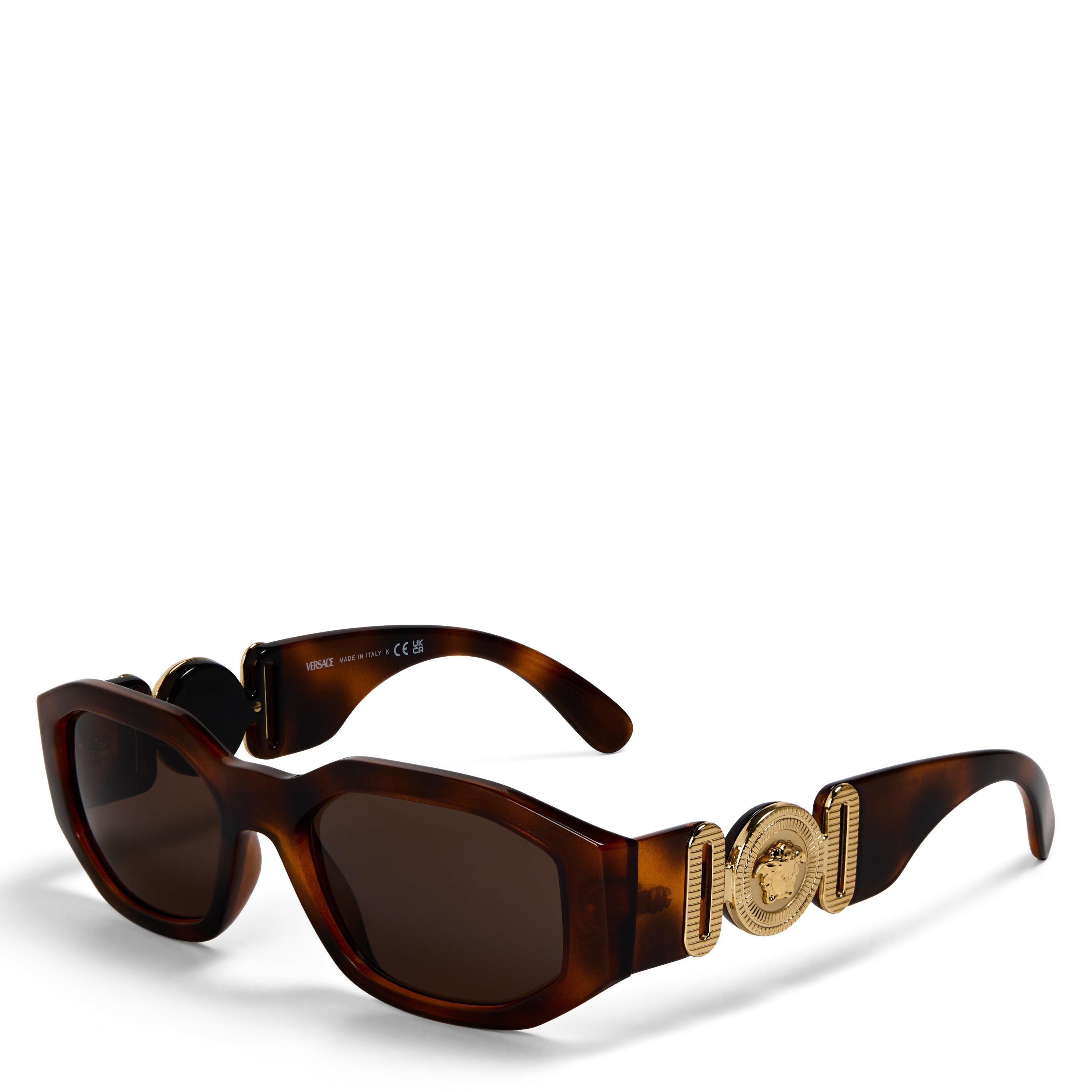 Versace Unisex Brown Ve4361 521773 Sunglasses Nylon Turtle Geometric Normal - Image 8