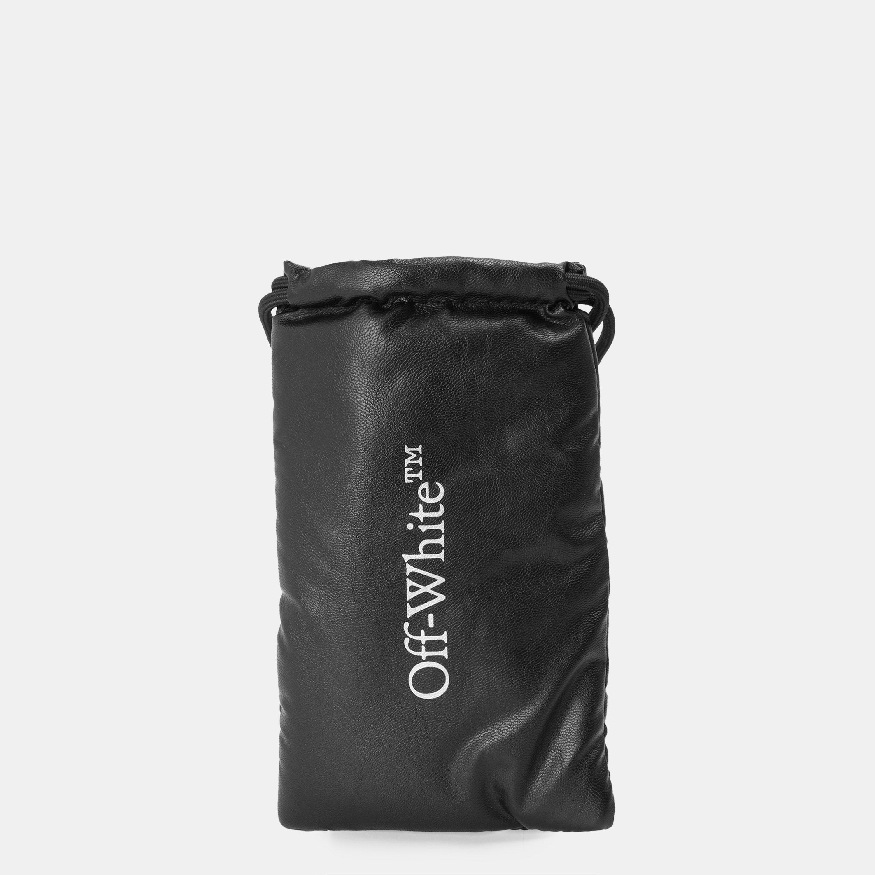 Black/Dark Grey - Off White - Unisex Square Sunglasses, Square Design - 4