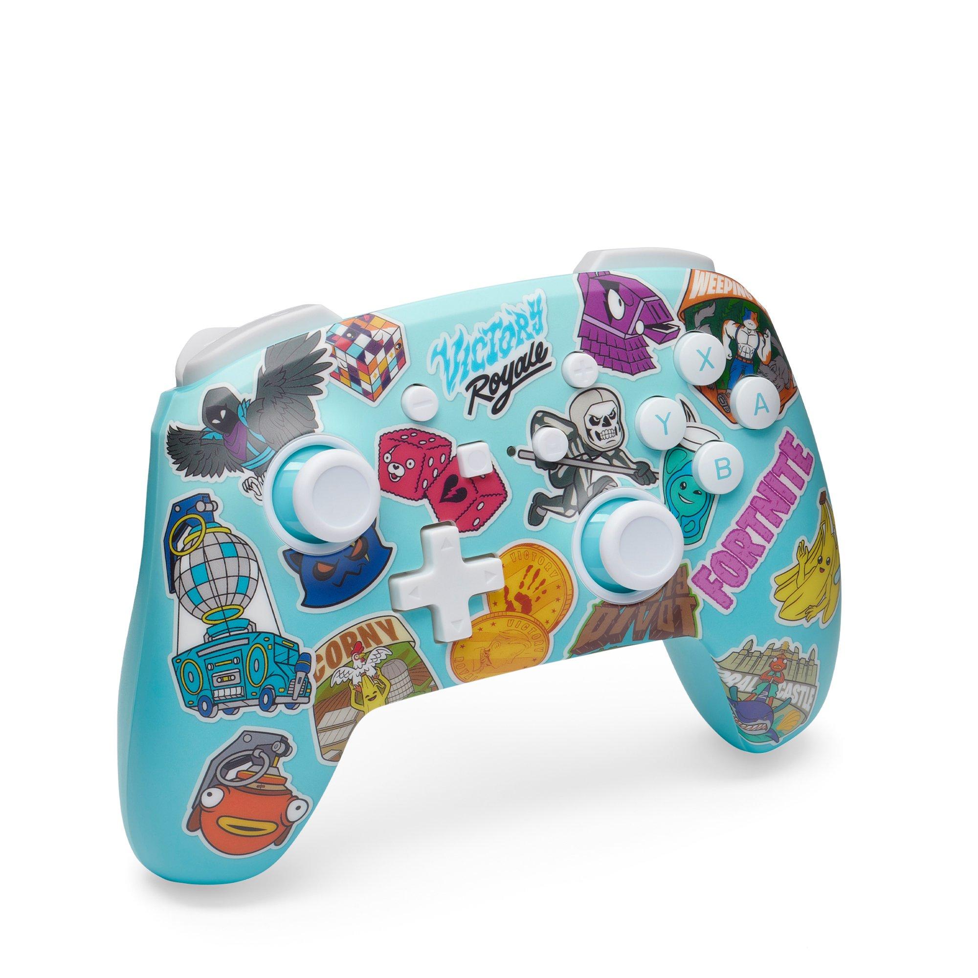 Fortnite Sticke - PowerA - Enhanced Wireless Controller for Nintendo Switch - Fortnite Sticker Mania - 2