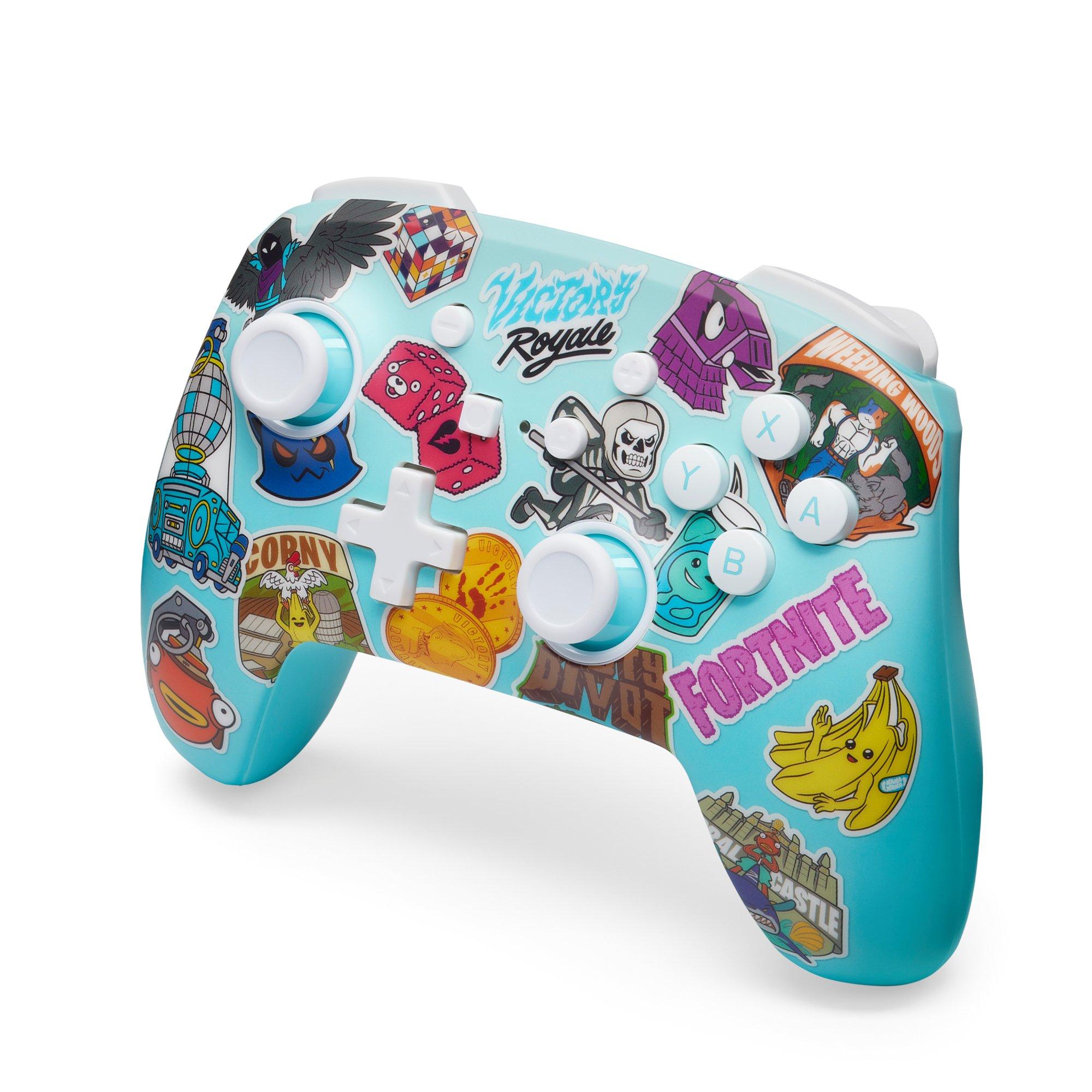 Fortnite Sticke - PowerA - Enhanced Wireless Controller for Nintendo Switch - Fortnite Sticker Mania - 4