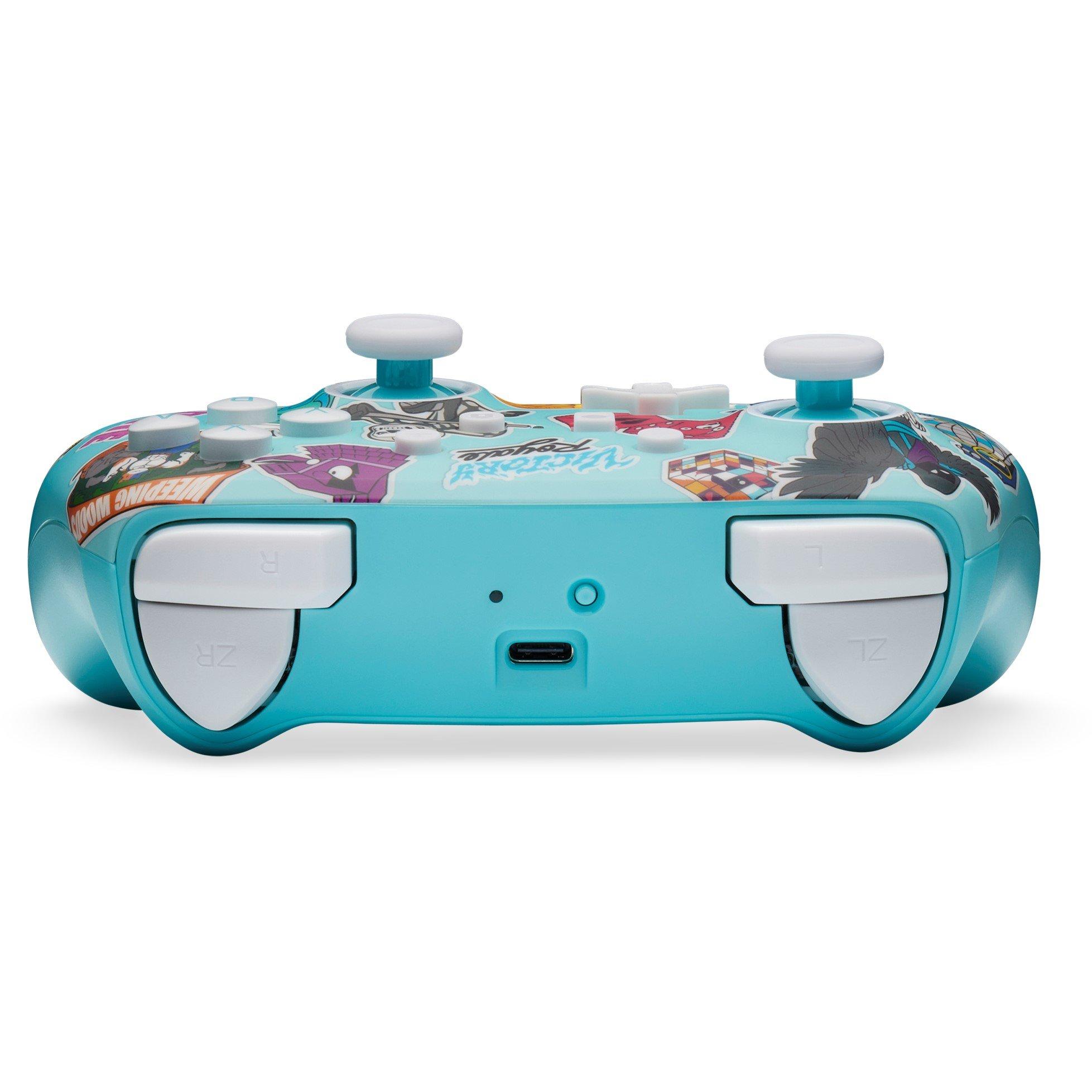 Fortnite Sticke - PowerA - Enhanced Wireless Controller for Nintendo Switch - Fortnite Sticker Mania - 5