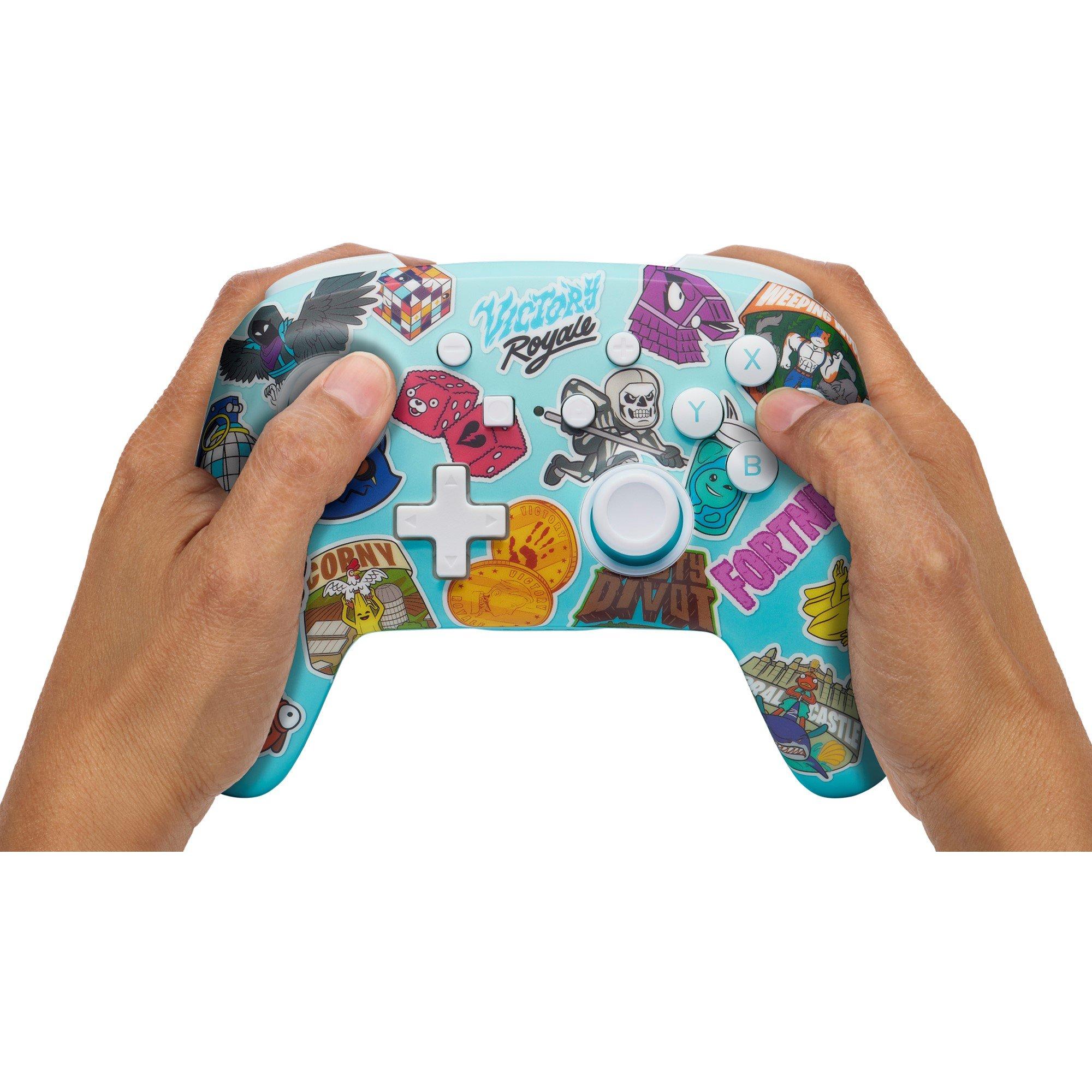 Fortnite Sticke - PowerA - Enhanced Wireless Controller for Nintendo Switch - Fortnite Sticker Mania - 8