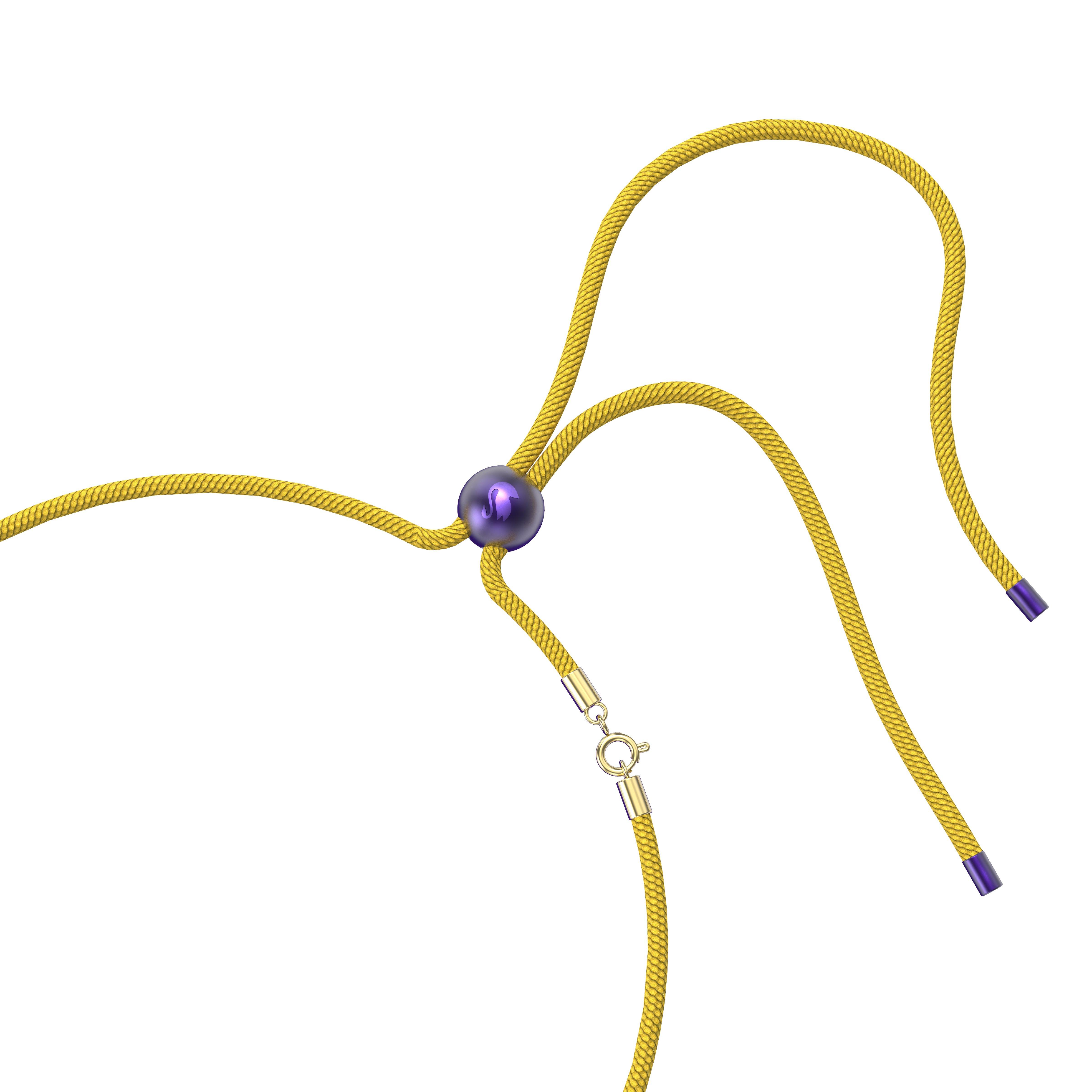 Goud/Paars - Swarovski - Dulcis necklace, Cushion cut, Purple - 5