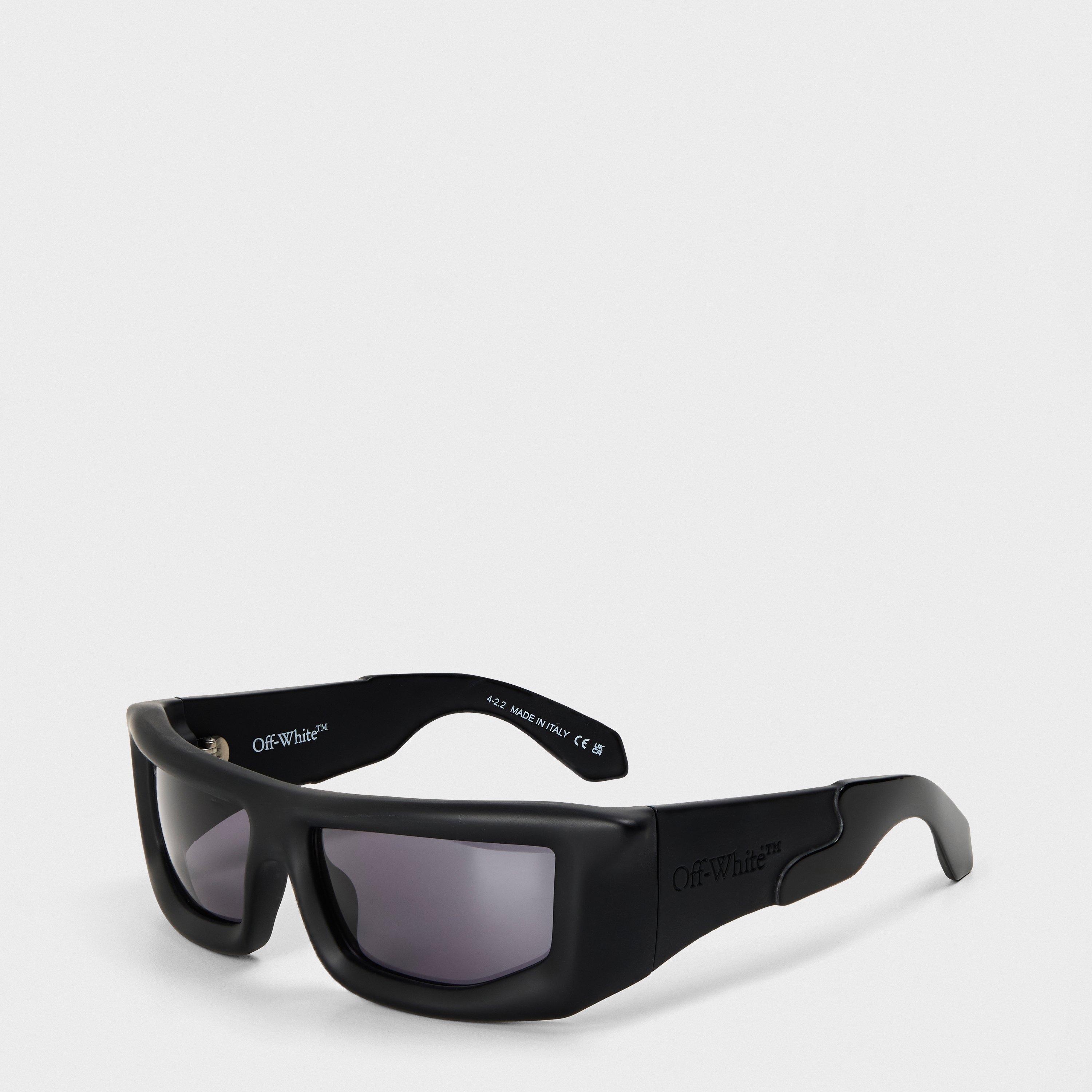 Black/Dark Grey - Off White - Square Sunglasses - 1