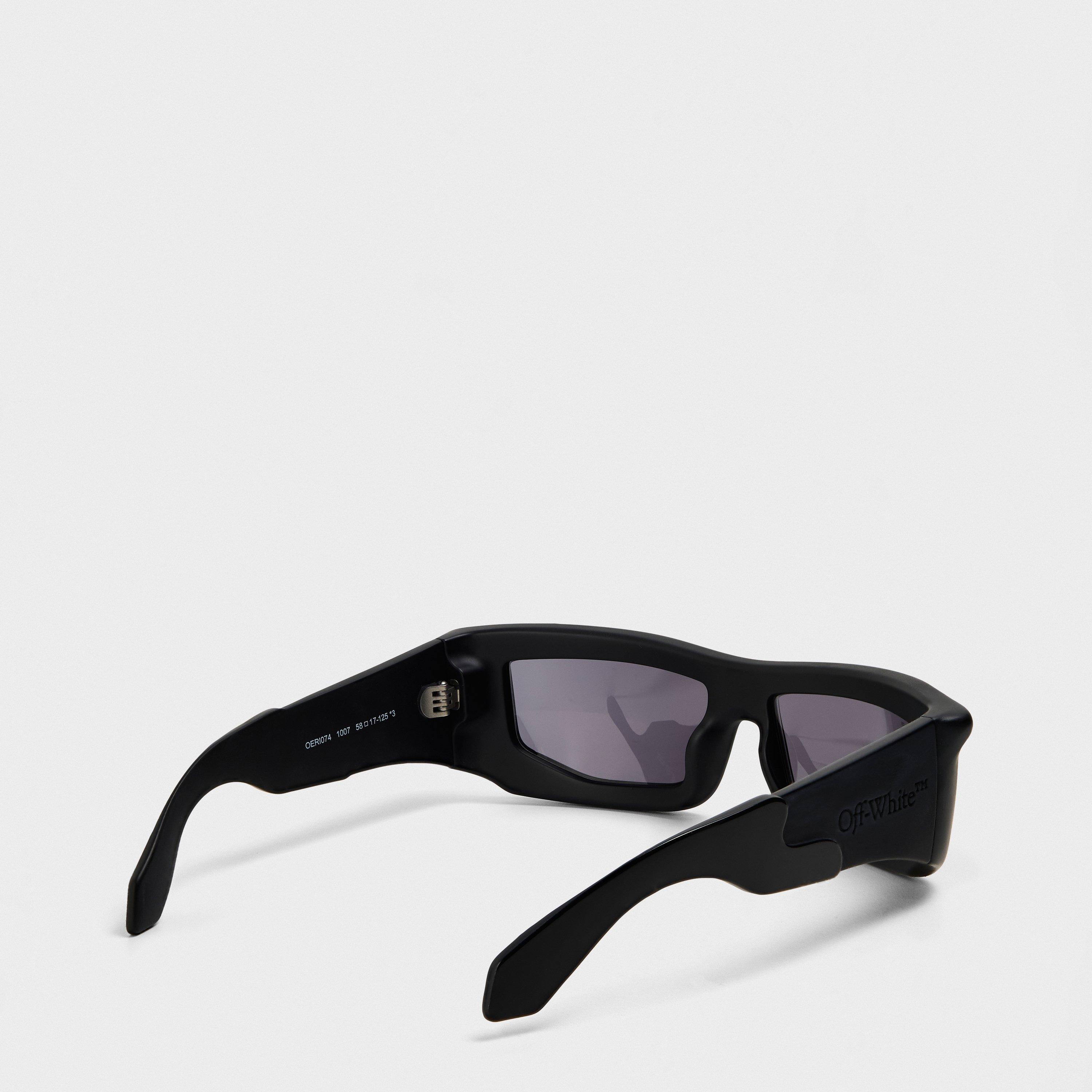 Black/Dark Grey - Off White - Unisex Square Sunglasses, Square Design - 2