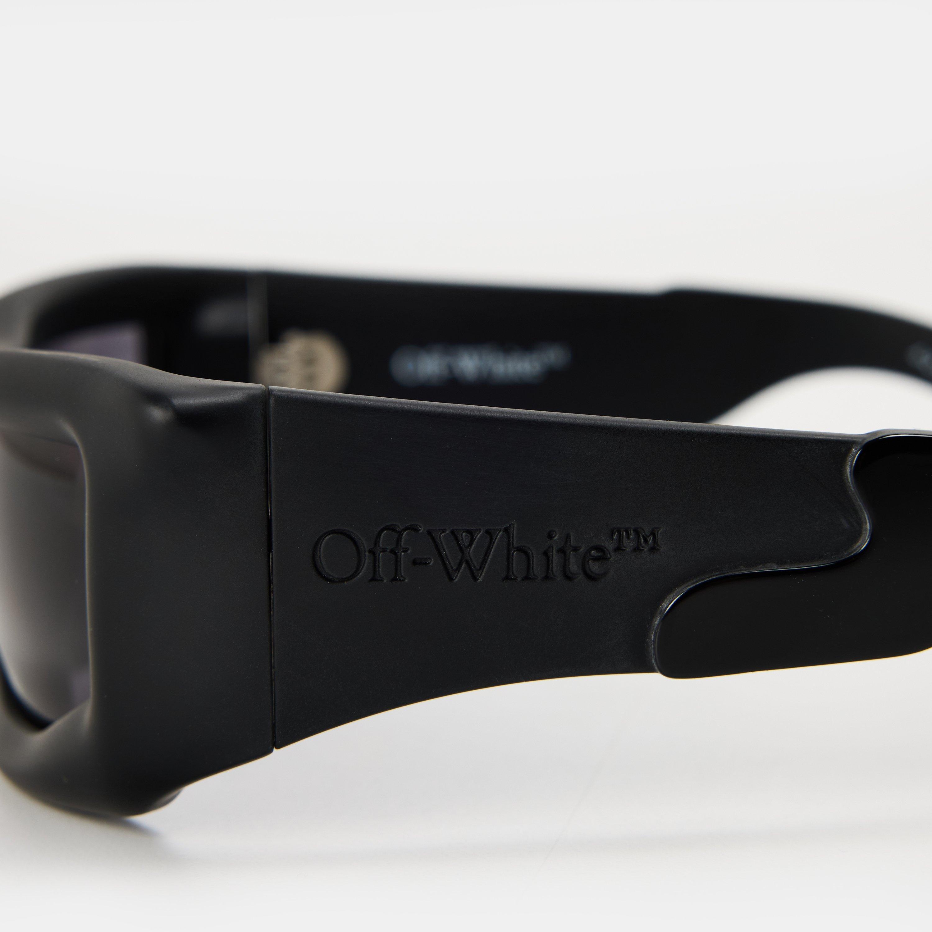 Black/Dark Grey - Off White - Unisex Square Sunglasses, Square Design - 3