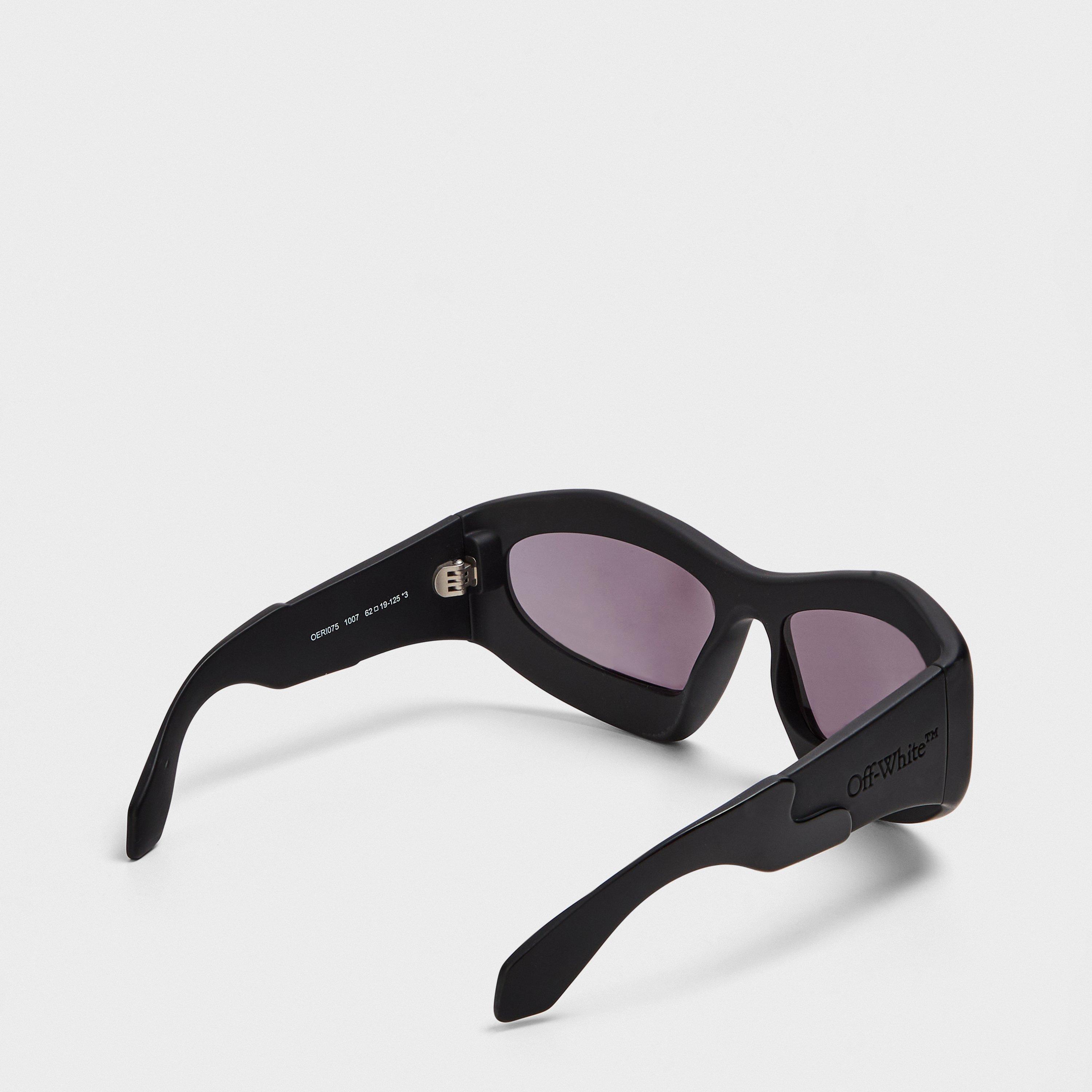 Black/Dark Grey - Off White - Unisex Square Sunglasses, Square Design - 2