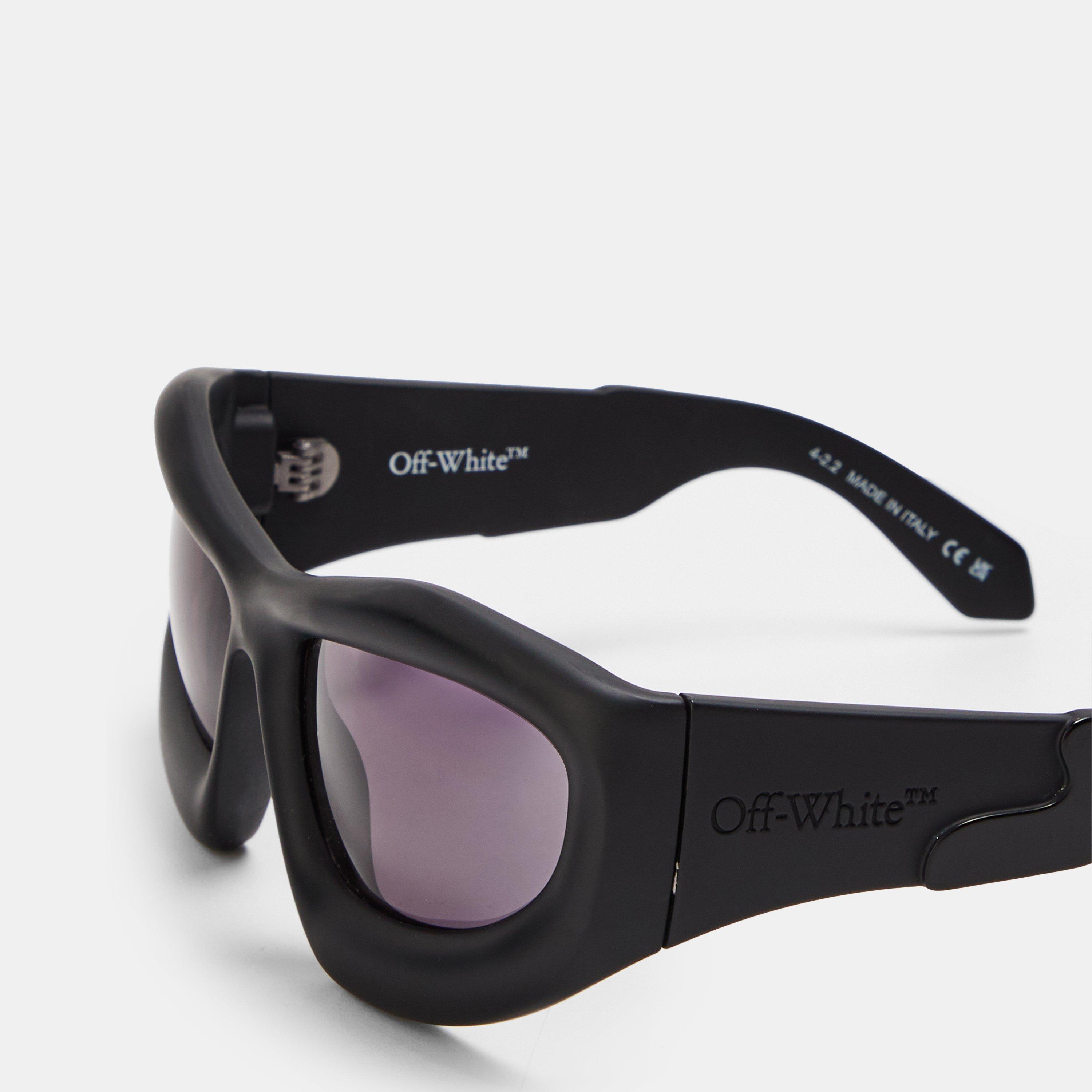 Black/Dark Grey - Off White - Unisex Square Sunglasses, Square Design - 3